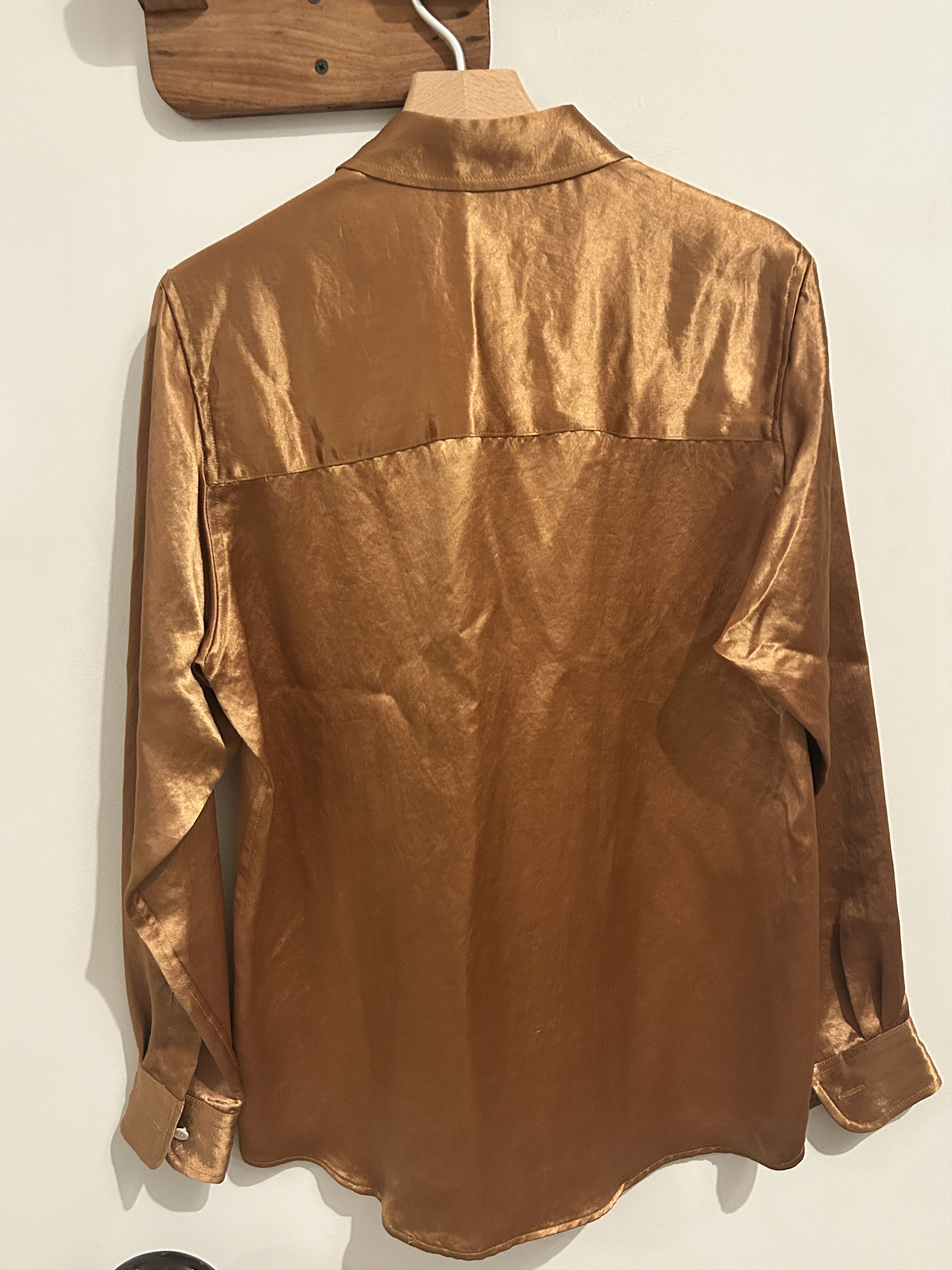 Goodfight Goodnight Satin Gold Dress shirt Size US S / EU 44-46 / 1 - 4 Thumbnail