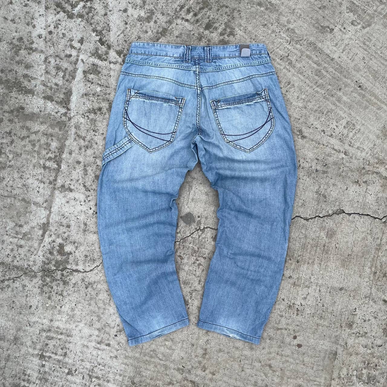Le Grande Bleu (L.G.B.) Vintage Japanese Style GDSLS Crazy Fit Jeans Double Knee Size US 32 / EU 48 - 2 Thumbnail