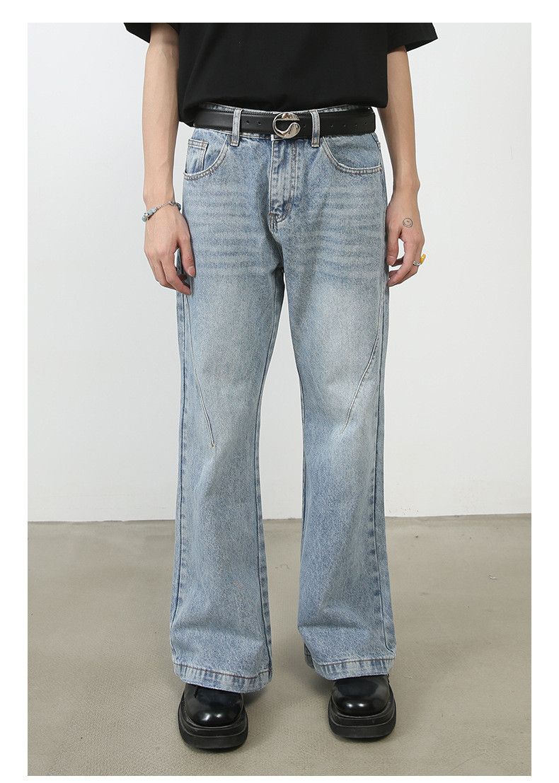 Japanese Brand × Jean Men's washed distressed loose flared jeans Size US 32 / EU 48 - 2 Thumbnail