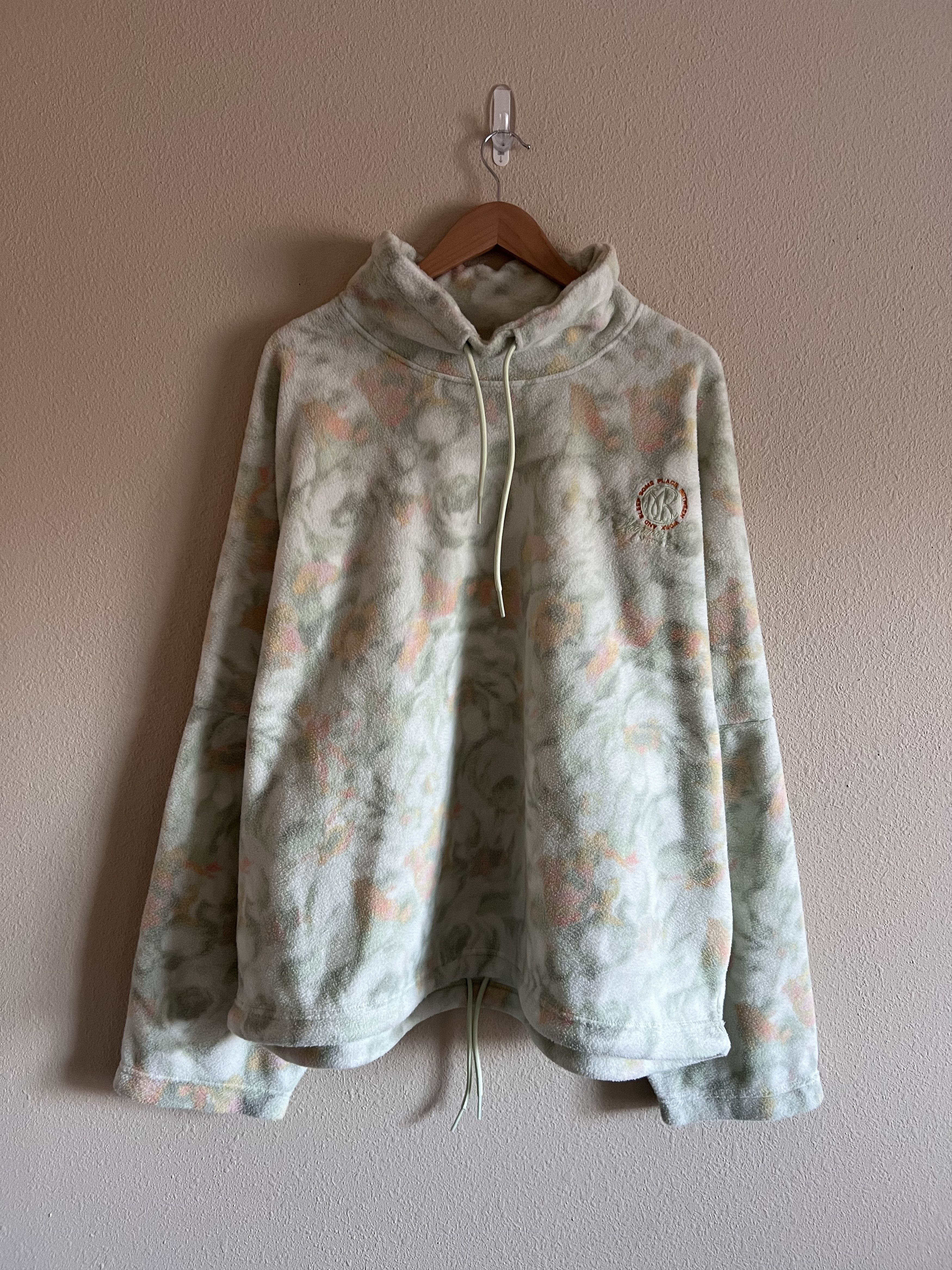 image of Martine Rose Batwing Fleece Sweatshirt In Green Floral, Men's (Size XL)