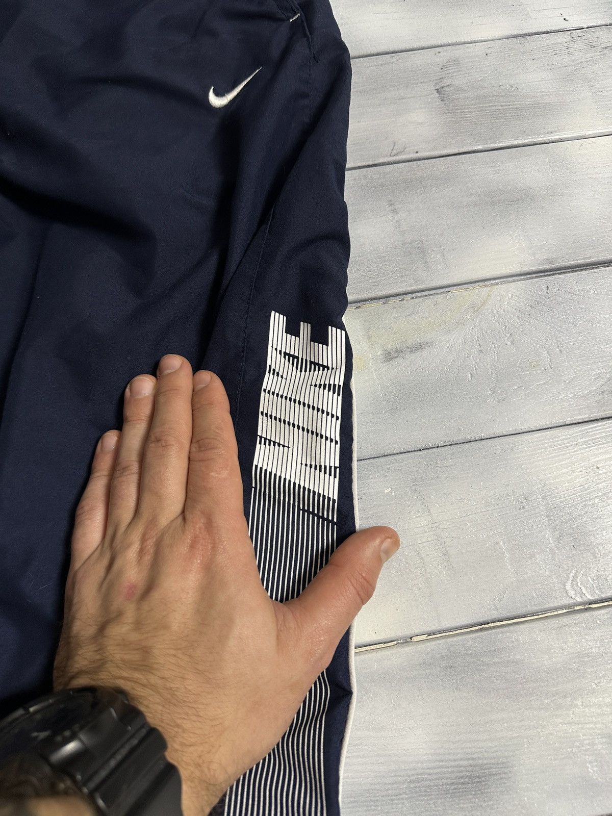 Vintage Rare Vintage Pants Nike Small Swoosh Drill Y2K Style. Size US 32 / EU 48 - 2 Thumbnail