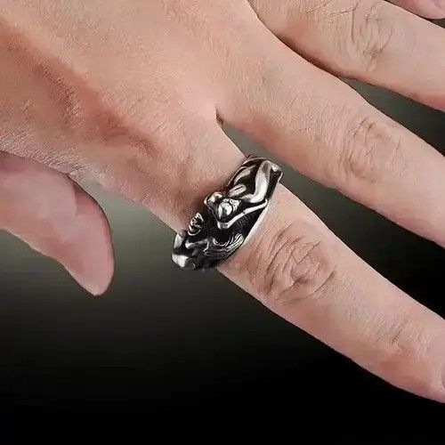 Japanese Brand Skeleton Reaper Nude Sexy Girl Art Ring Size ONE SIZE - 2 Thumbnail