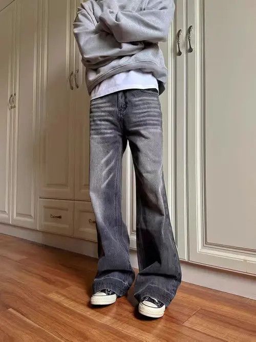 VIBE Washed vintage Y2K micro flare cat whisker jeans Size US 32 / EU 48 - 8 Thumbnail