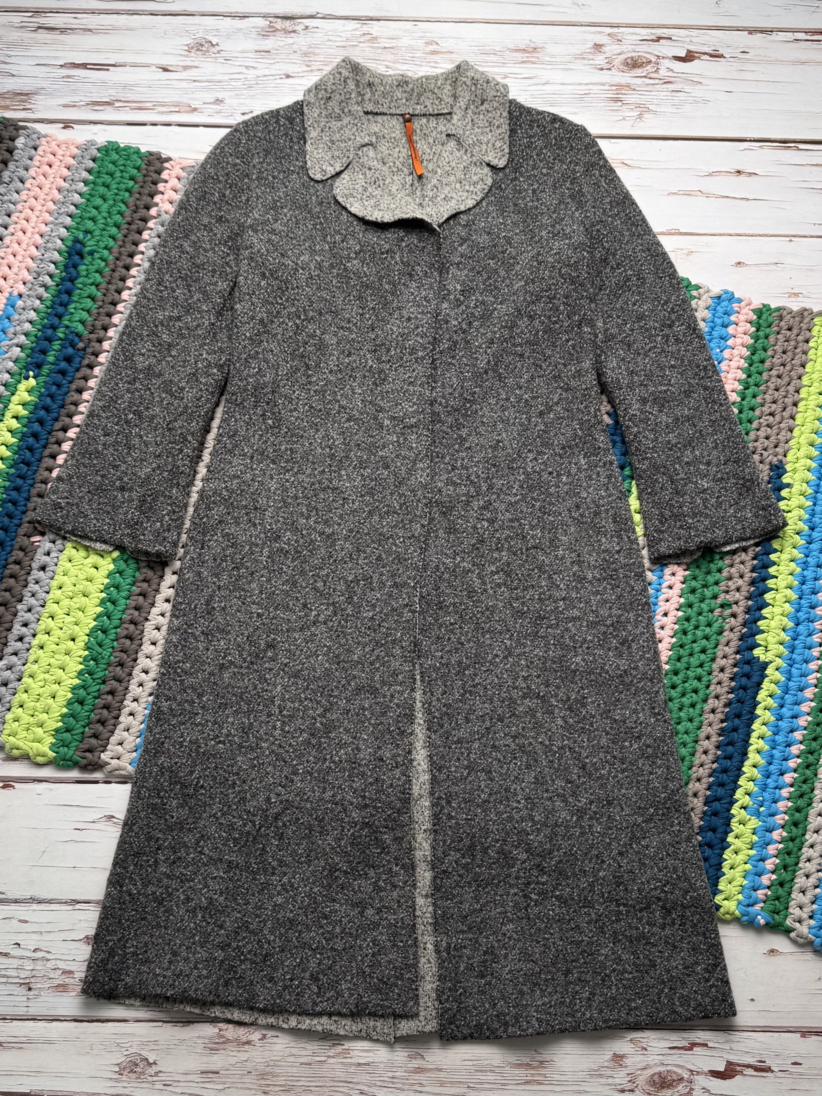 Cop Copine Cop Copine Vintage Wool Coat Gray Long Minimalist Jacket Size L / US 10 / IT 46 - 5 Thumbnail