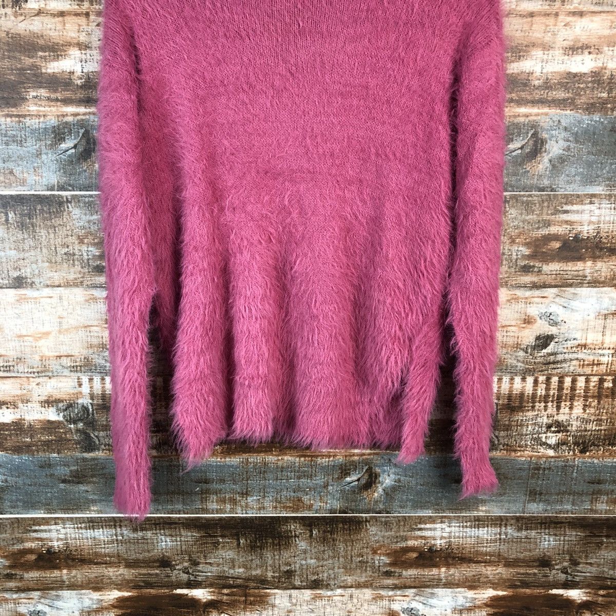 Vintage DLL Japanese Brand Pink Mohair fur shaggy Knitwear #C078 Size S / US 4 / IT 40 - 12 Thumbnail