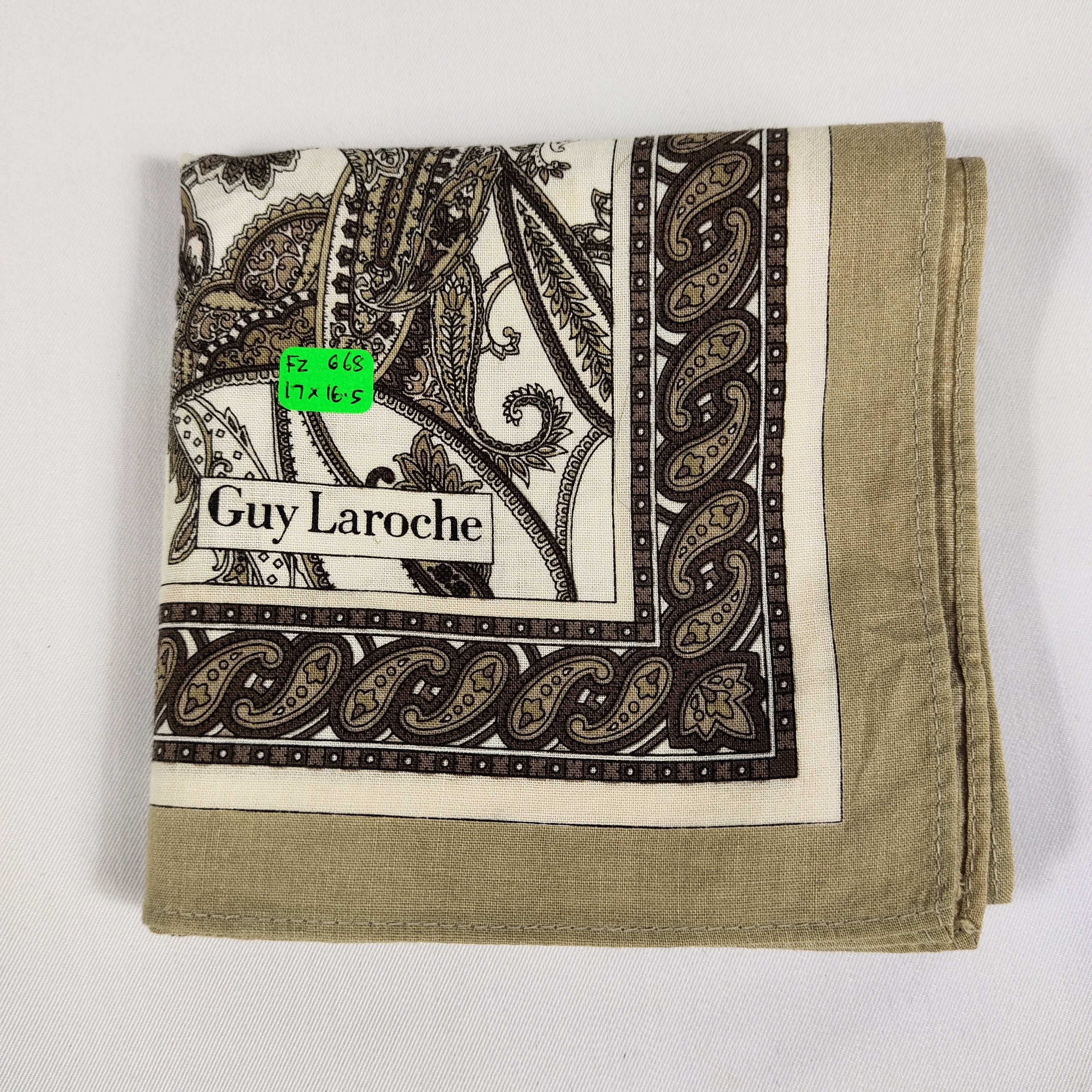 Guy Laroche × Vintage Guy Laroche Handkerchief / Neckerchief / Bandana FZ668 Size ONE SIZE - 2 Thumbnail