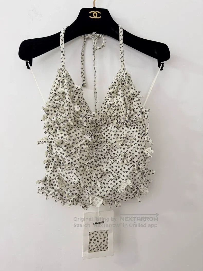 Chanel Chanel Beach series white full print double C suspender ve Size XS / US 0-2 / IT 36-38 - 1 Thumbnail