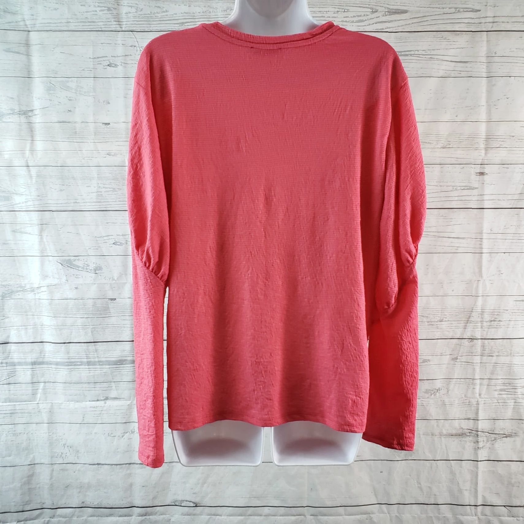 Zara Zara Trafaluc Womens Top Blouse Shirt Long Sleeve M Pink Solid Round Neck Womens Size M / US 6-8 / IT 42-44 - 4 Thumbnail