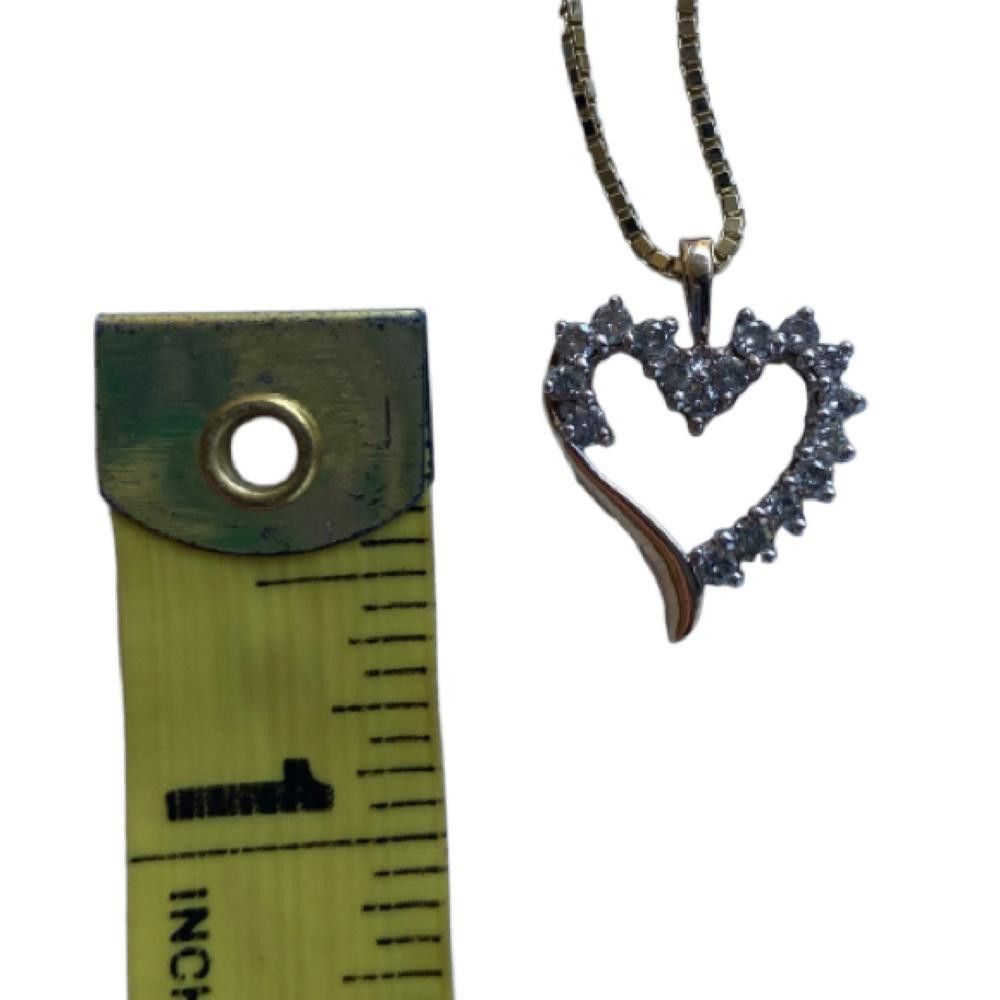 Designer 14K Gold .88 Diamond Heart Pendant & Necklace Size ONE SIZE - 3 Thumbnail