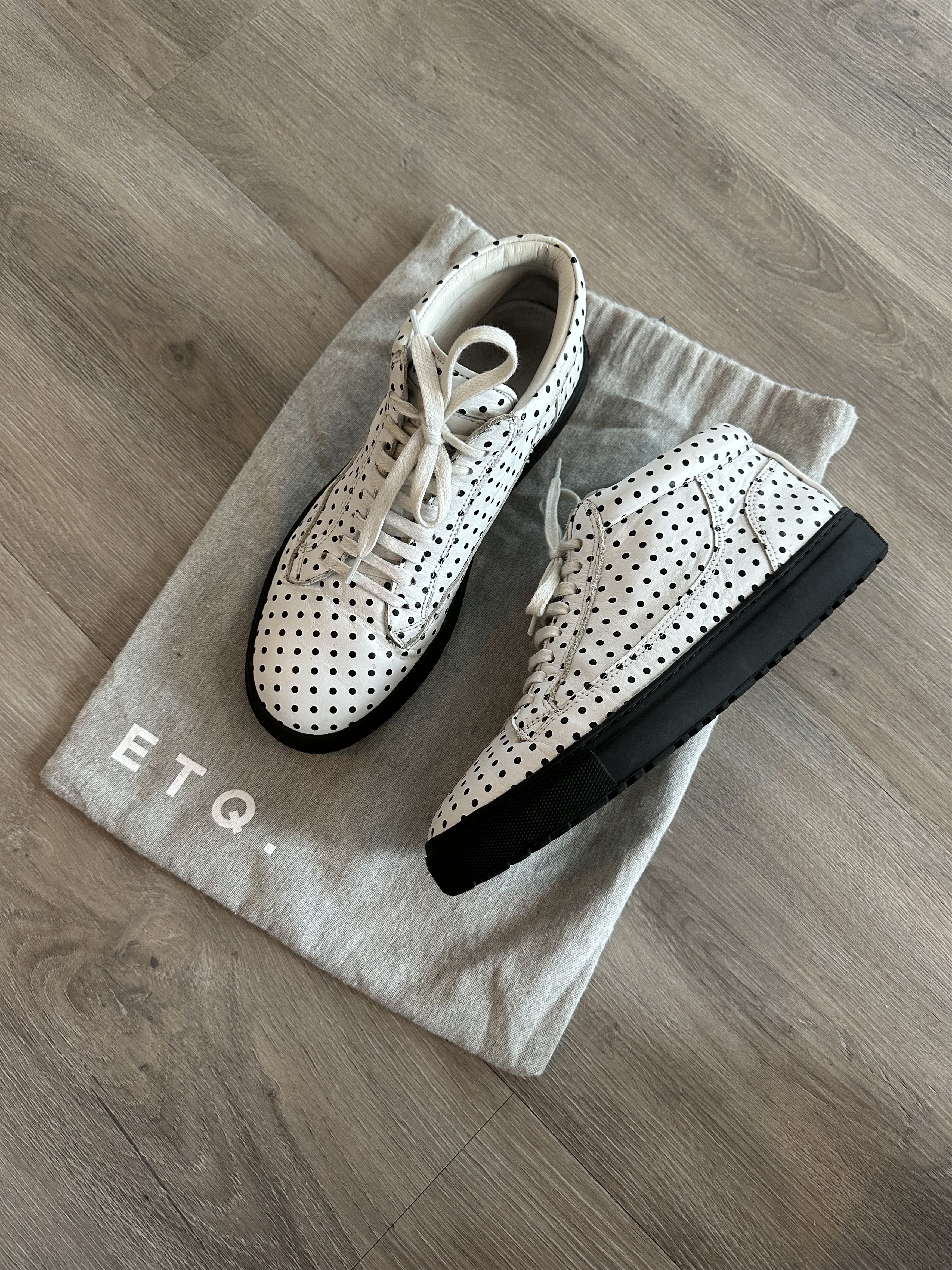 Etq ETQ Mid Top 1 Polka Dot Leather sneakers Size US 6 / EU 39 - 1 Thumbnail