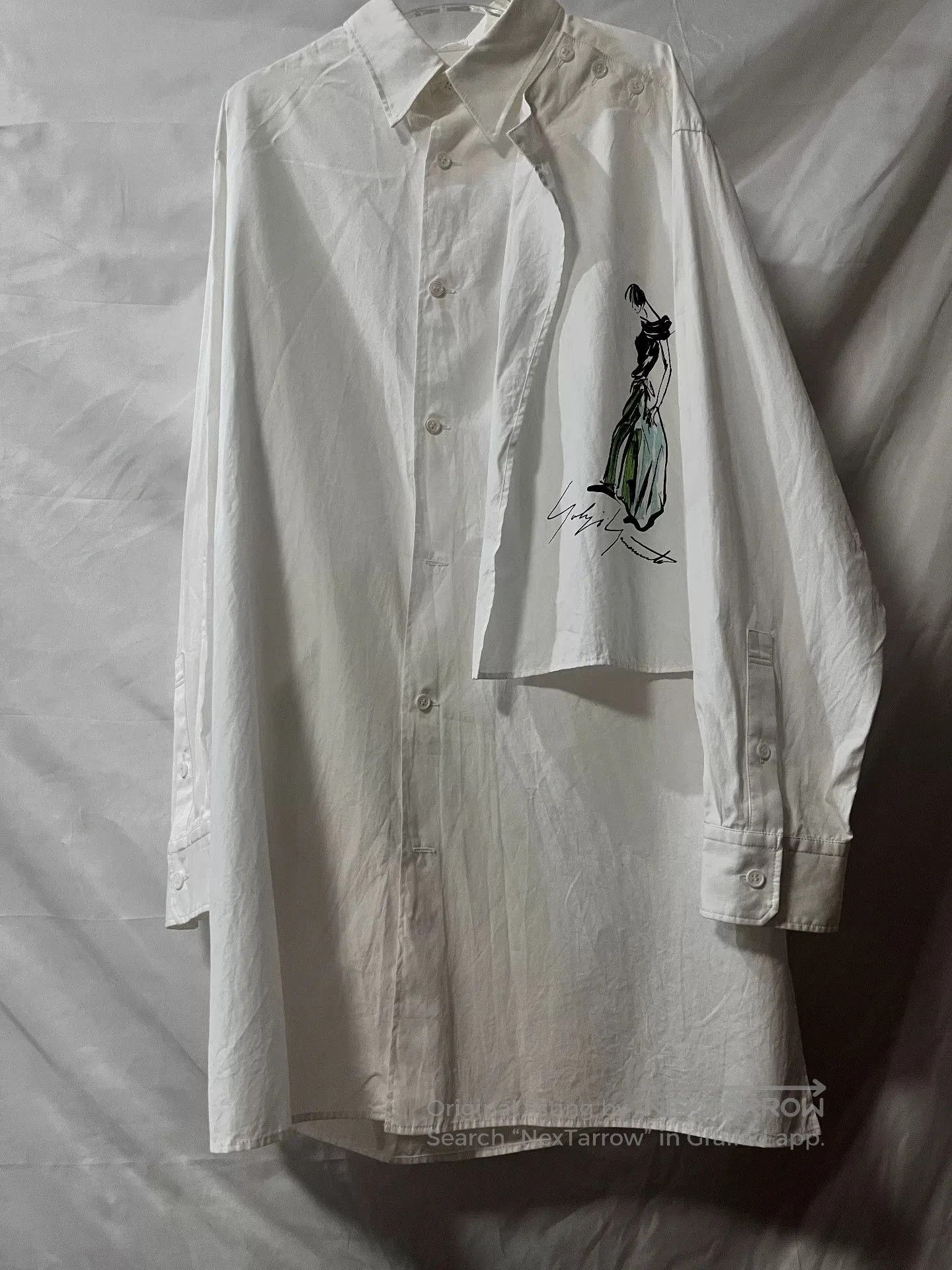 Yohji Yamamoto Yohji Yamamoto Hand-Painted Portrait Shirt. Size L / US 10 / IT 46 - 1 Thumbnail