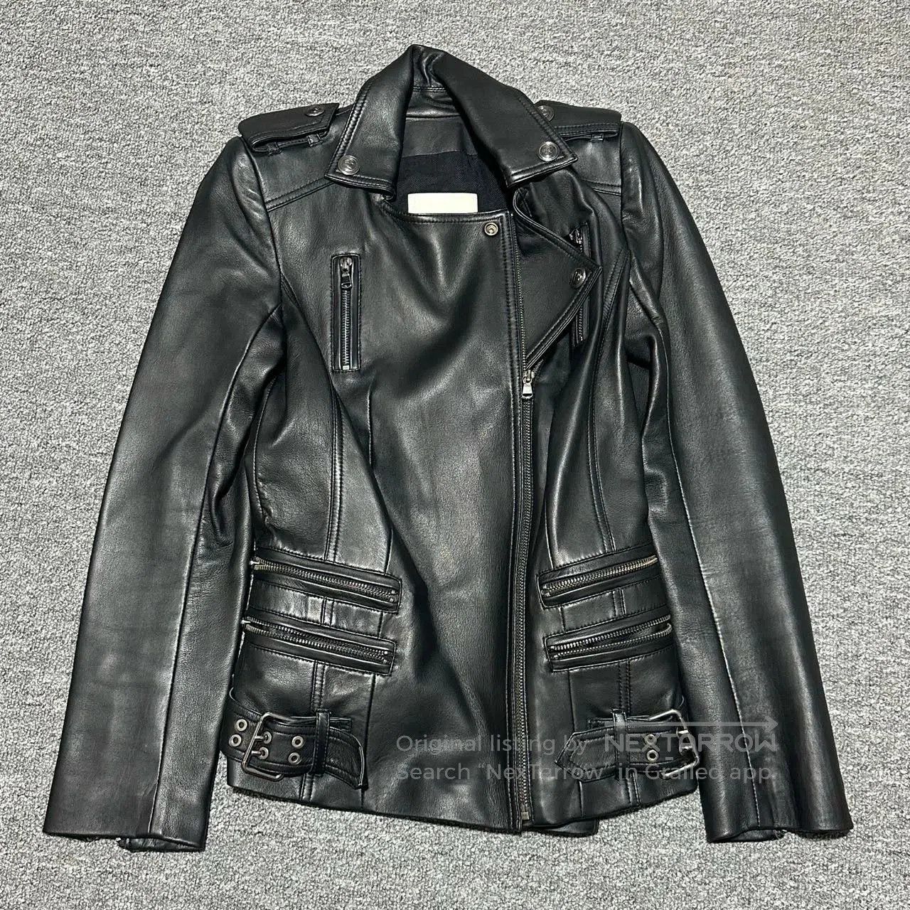 Balmain balmain black eagle leather biker jacket. Size S / US 4 / IT 40 - 1 Thumbnail