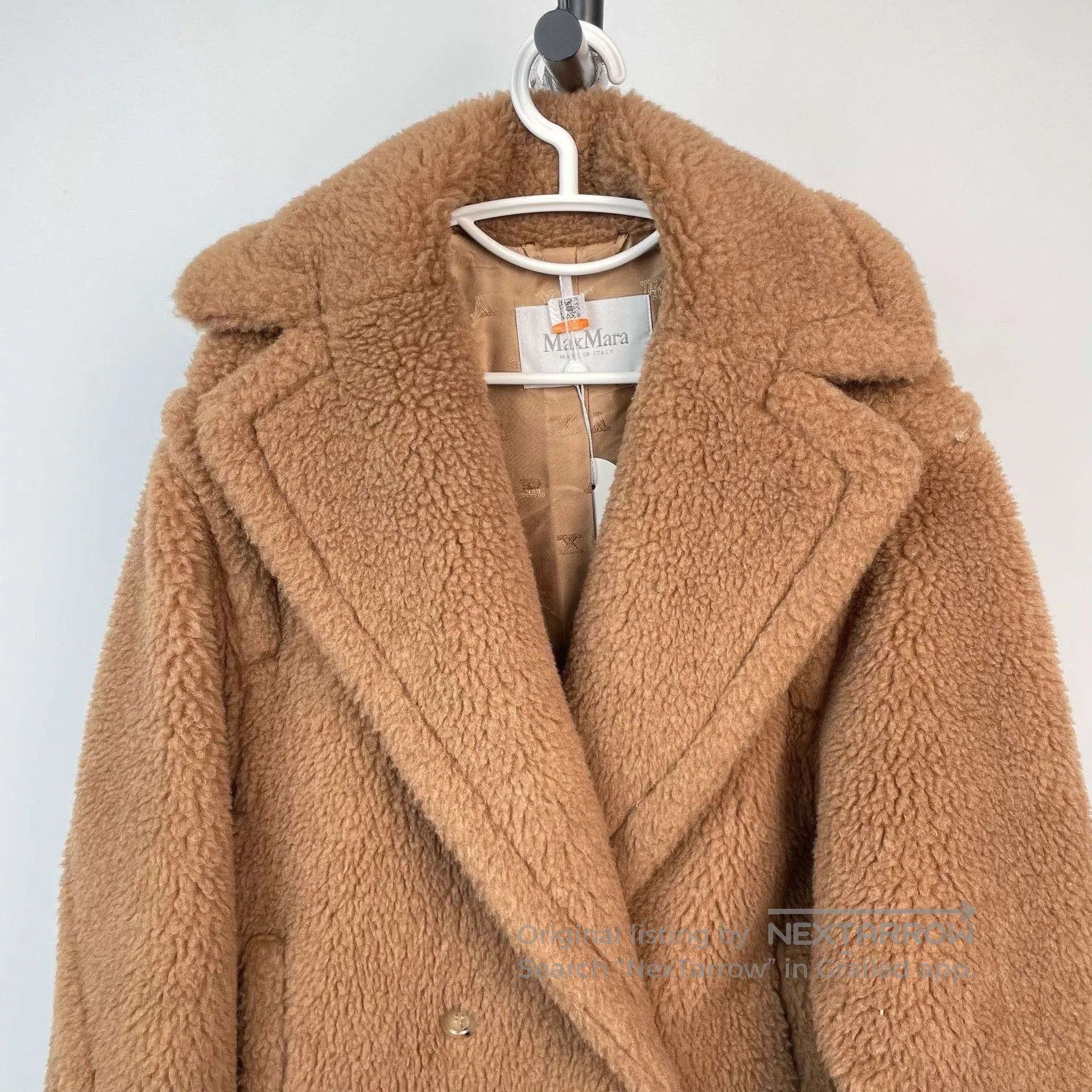 Max Mara MaxMara DRAMMA Camel Teddy Short Coat. Size S / US 4 / IT 40 - 3 Thumbnail
