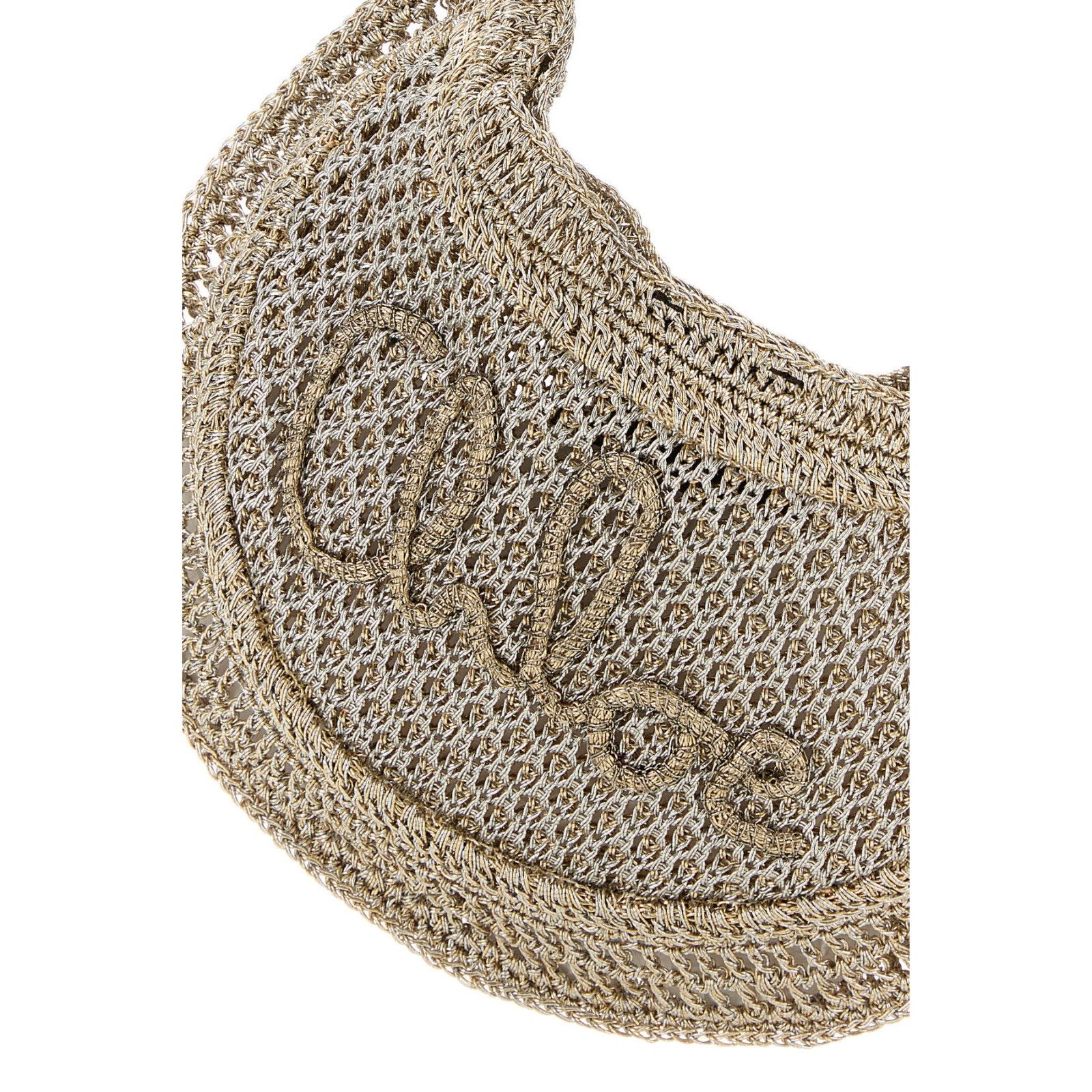 Chloe Chloe Summer Banana Mini Silver Raffia Top Handle Bag New & Size ONE SIZE - 4 Thumbnail