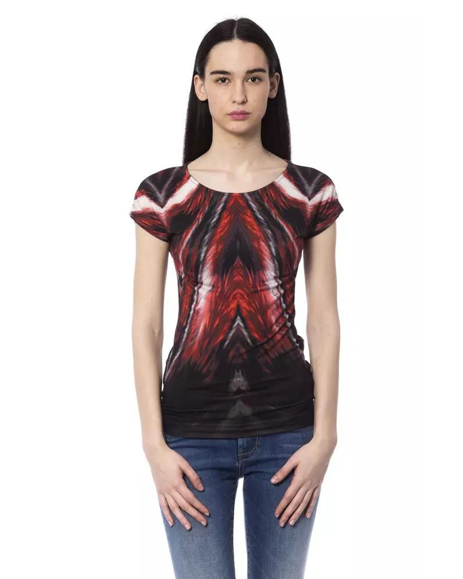 image of Byblos Printed Round Neck Short Sleeve T-Shirt, Women's (Size XS)