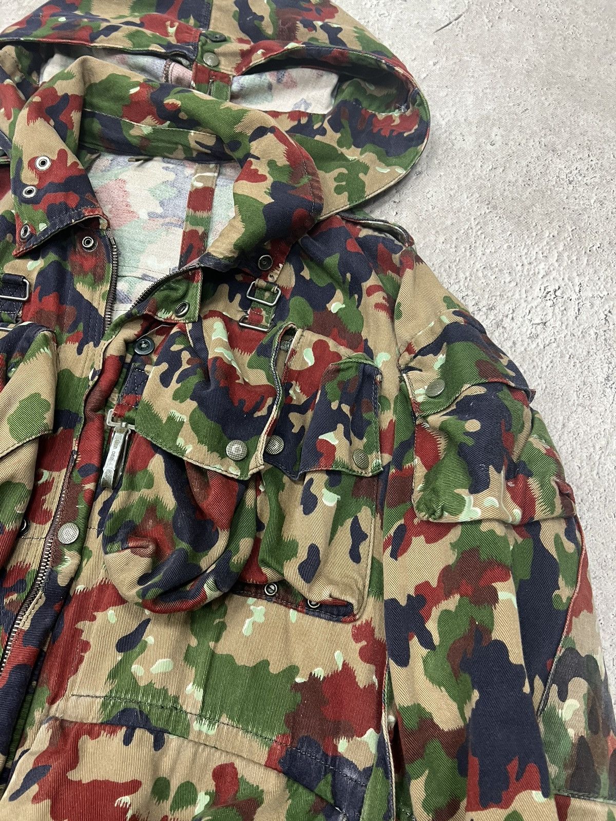 Vintage Vintage Swiss Army Military M70 Alpenflage Field Jacket Size US M / EU 48-50 / 2 - 9 Thumbnail