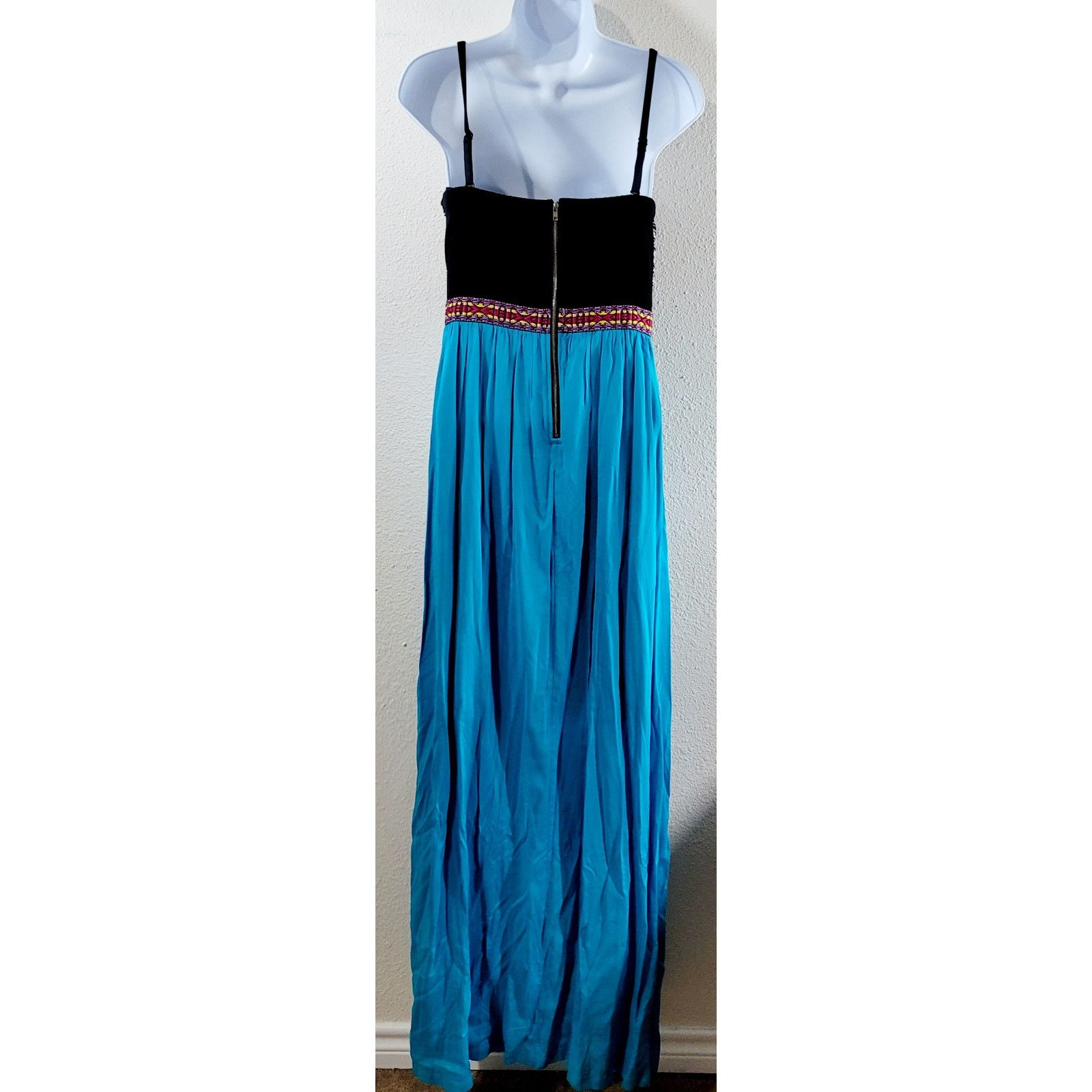 Other Soieblu Blue Multi Color Embroidered Strapless Maxi Dress S Size S / US 4 / IT 40 - 3 Thumbnail