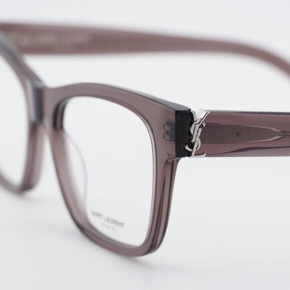 Saint Laurent Paris Saint Laurent SLM118 003 Square Eyeglasses Brown 52mm Frame Size ONE SIZE - 9 Thumbnail