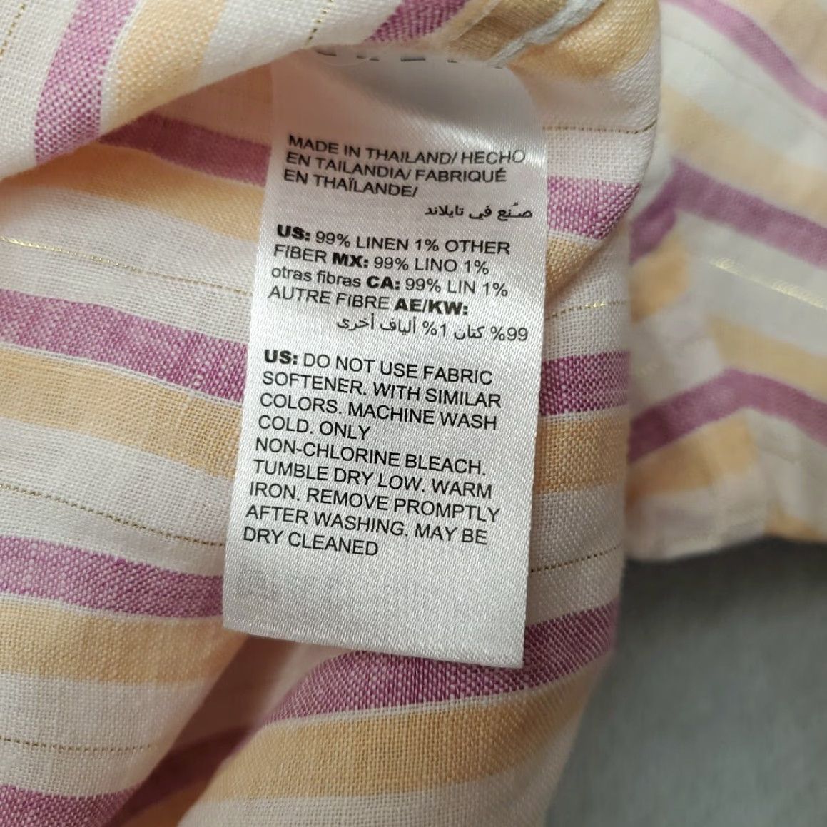Vintage Chicos Shirt Womens XL Purple Striped 100% Linen Button-Up Long Sleeve Casual Comfort Basic Shirt Womens XL Purple Striped Linen Button-Up Shirt Size XL / US 12-14 / IT 48-50 - 4 Thumbnail