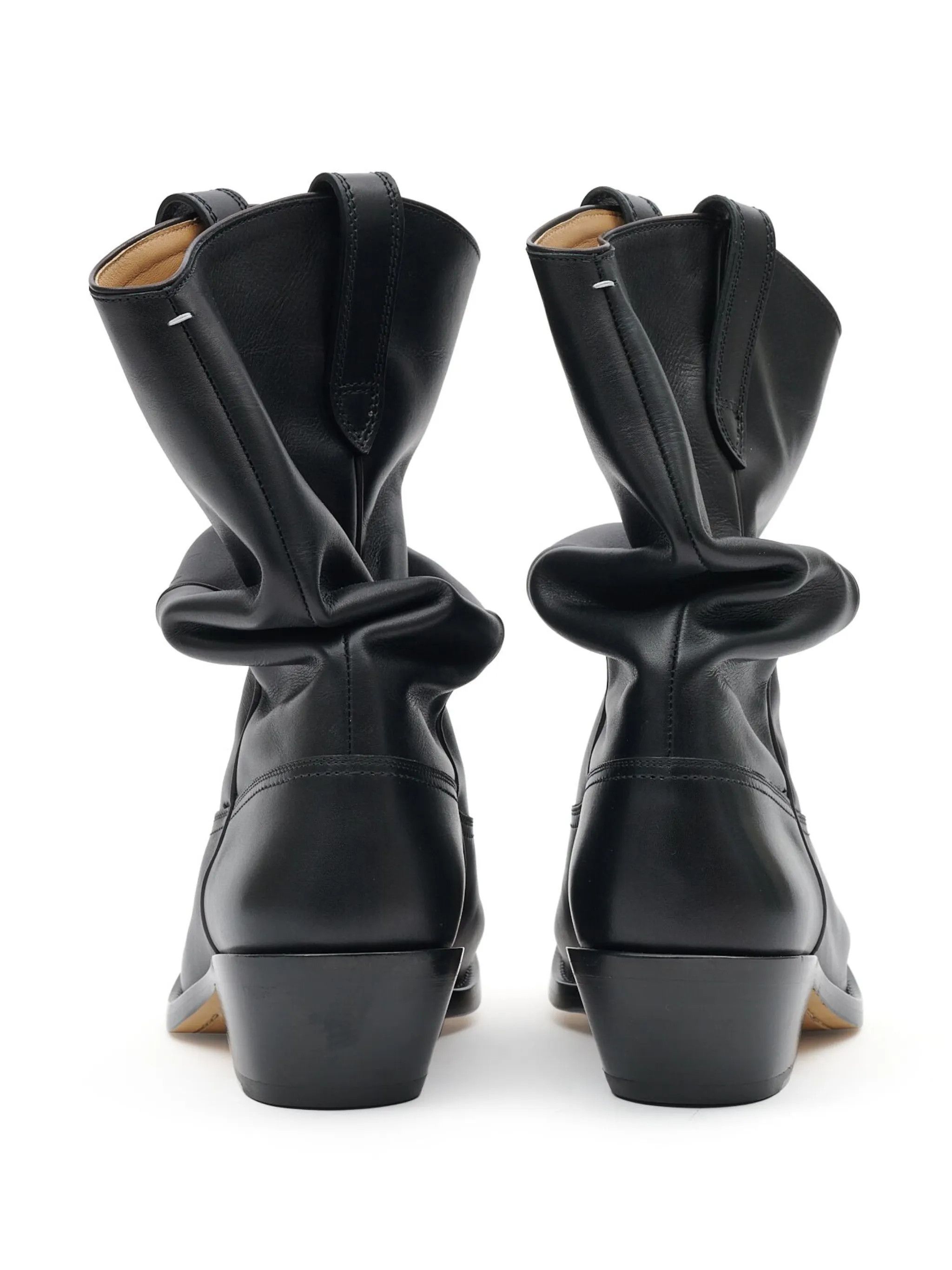 Maison Margiela o1w1db11225 Tabby Western Leather Boots in Black Size US 8 / IT 38 - 3 Thumbnail