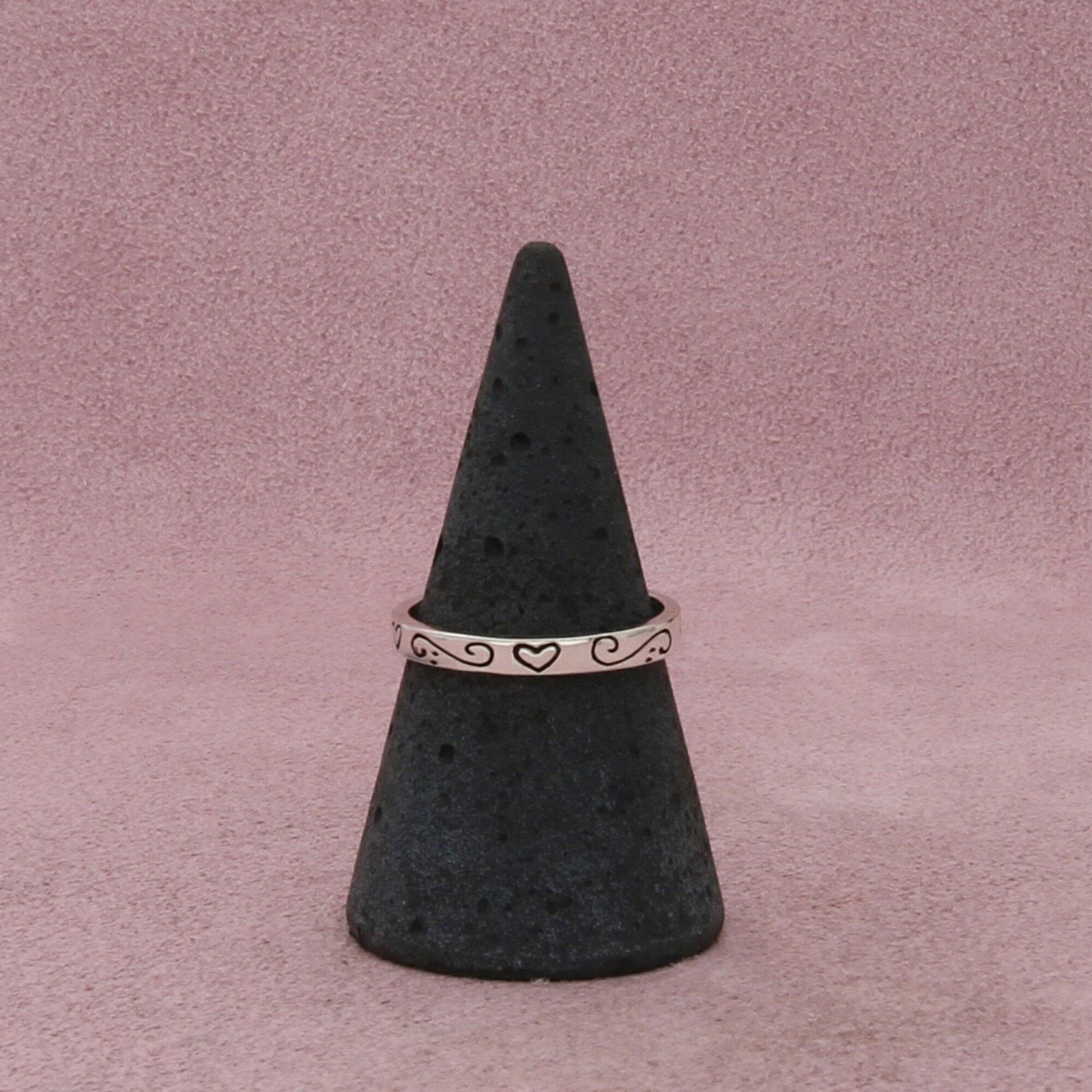 Sterling Silver sterling silver floral stack band ring size 7.75 Size ONE SIZE - 3 Thumbnail