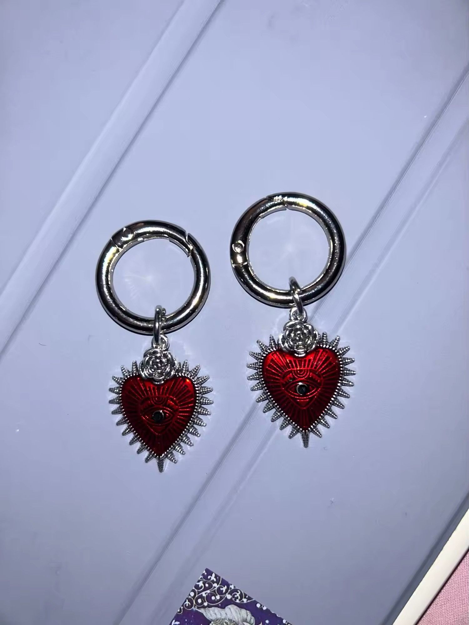 Jewelry 2pcs Heart Pendant Decoration Boots Shoes Size ONE SIZE - 3 Thumbnail