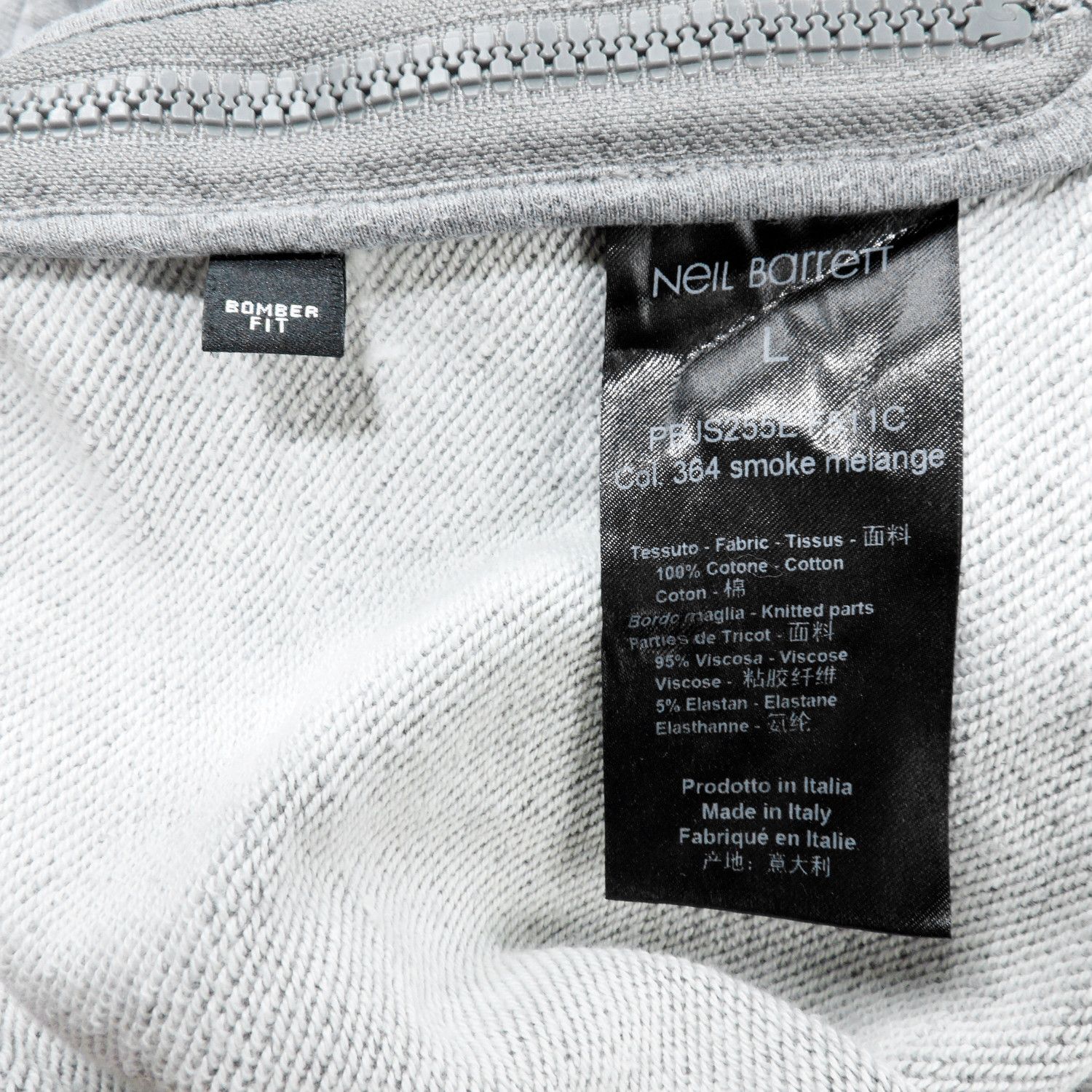 Neil Barrett NEIL BARRET EMBOSSED BIG FONT SMOKE MELANGE SWEATSHIRT Size US L / EU 52-54 / 3 - 5 Thumbnail