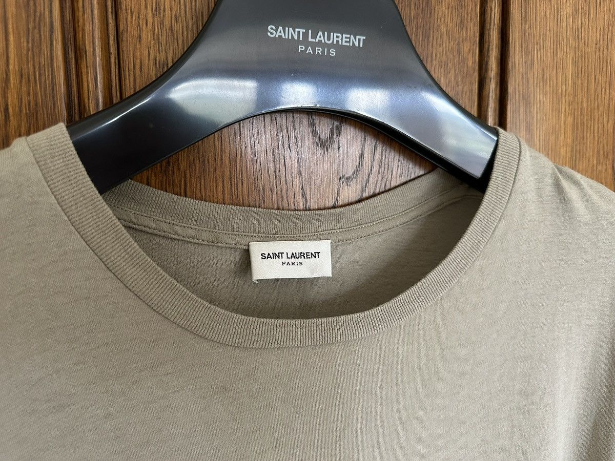 Saint Laurent Paris $550 Saint Laurent Rive Gauche logo t shirt olive khaki M Size US M / EU 48-50 / 2 - 11 Thumbnail