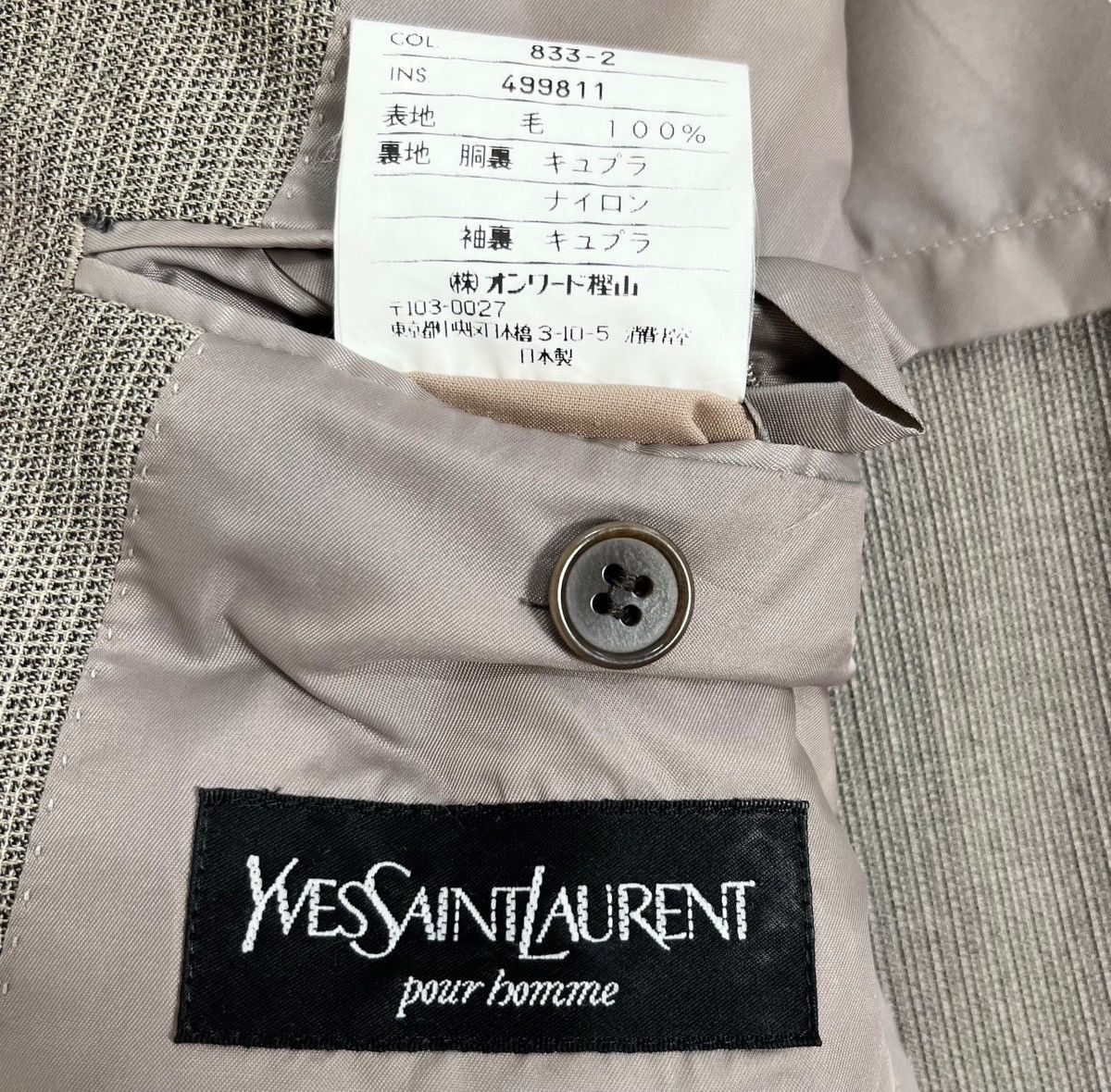 Designer × Yves Saint Laurent Vintage YSL Yves Saint Laurent Pour Homme Blazer Jacket Size US M / EU 48-50 / 2 - 7 Thumbnail