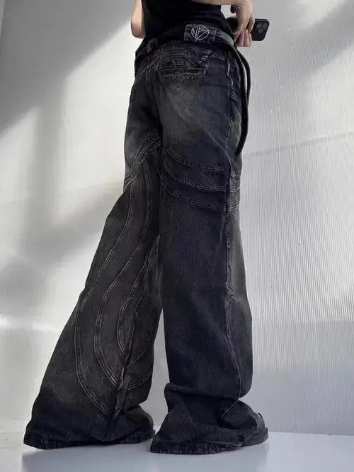 VIBE Retro washed distressed heavyweight corrugated bootcut jeans Size US 32 / EU 48 - 3 Thumbnail