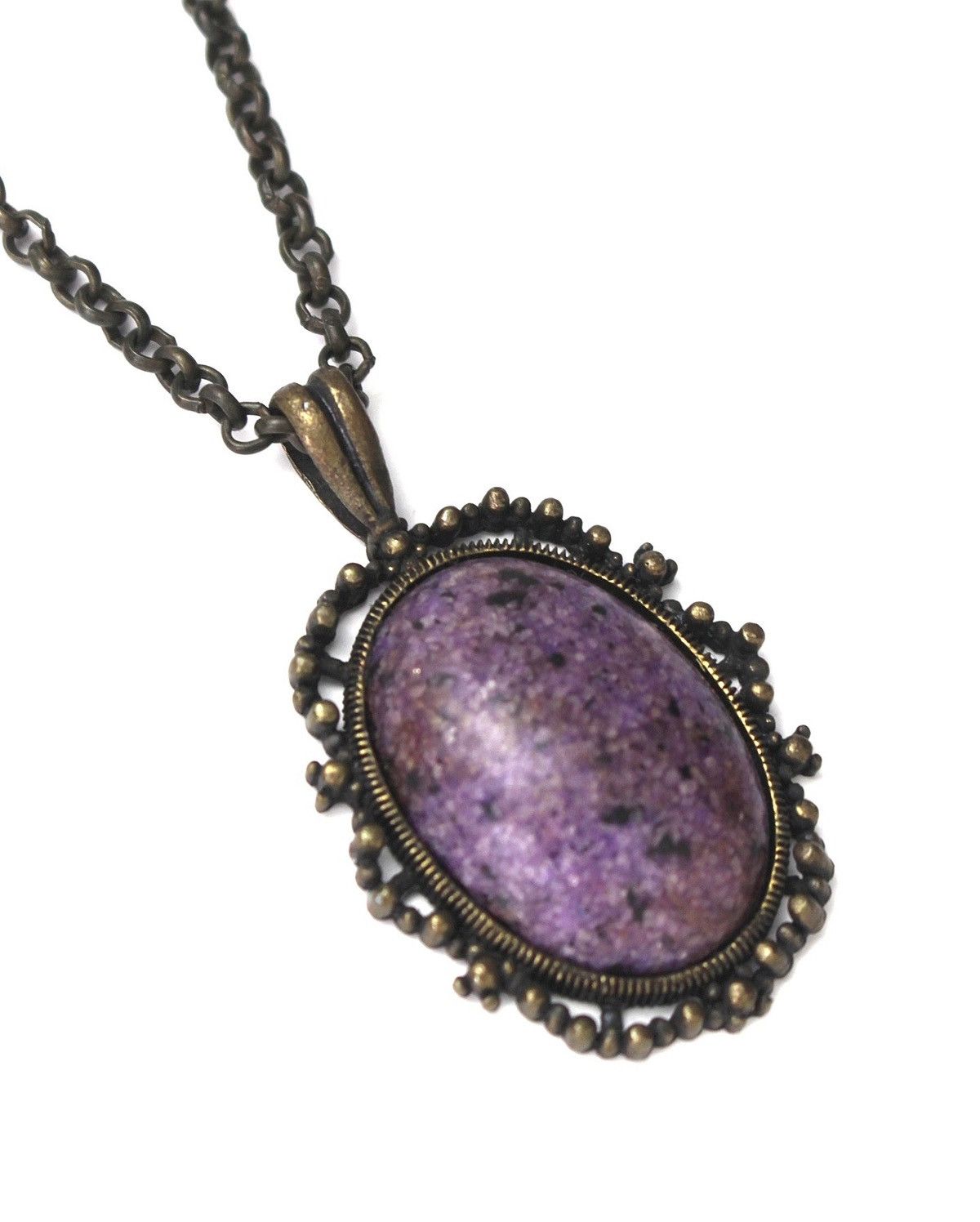 Vintage 2000S JAPANESE MADE PURPLE STONE NECKLACE Size ONE SIZE - 3 Thumbnail