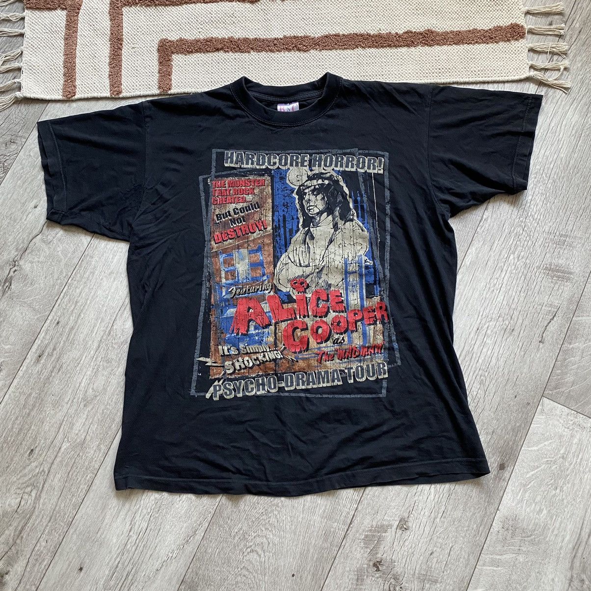 Band Tees VINTAGE ALICE COOPER PSYCHO DRAMA TOUR T SHIRT Size US L / EU 52-54 / 3 - 1 Thumbnail