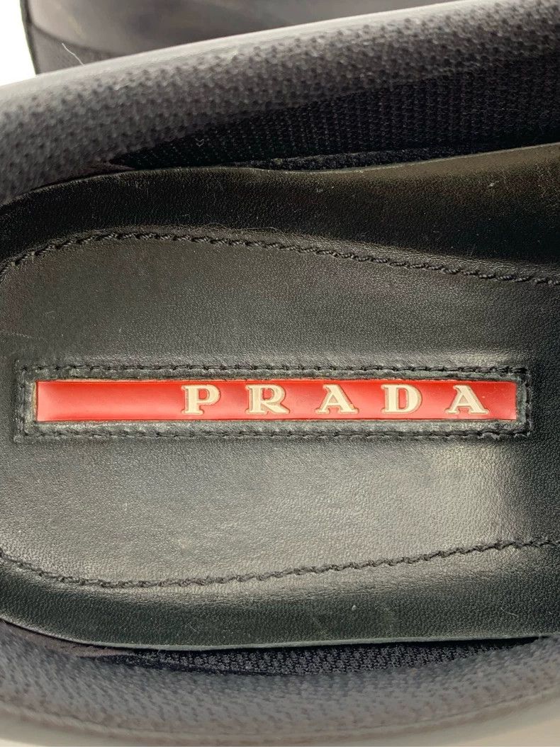 Prada Prada Size 43.5 Logo letter black leather one-foot casual l Size US 10.5 / EU 43-44 - 7 Thumbnail