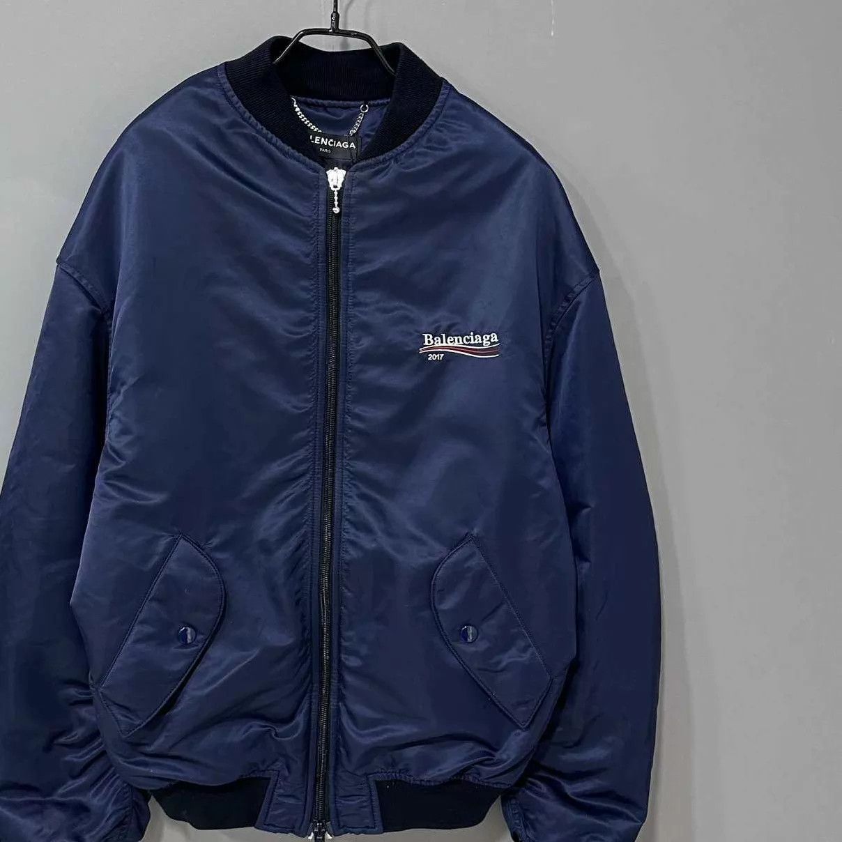 Balenciaga Balenciaga Wave Embroidered Bomber Jacket 50 Size US M / EU 48-50 / 2 - 2 Thumbnail