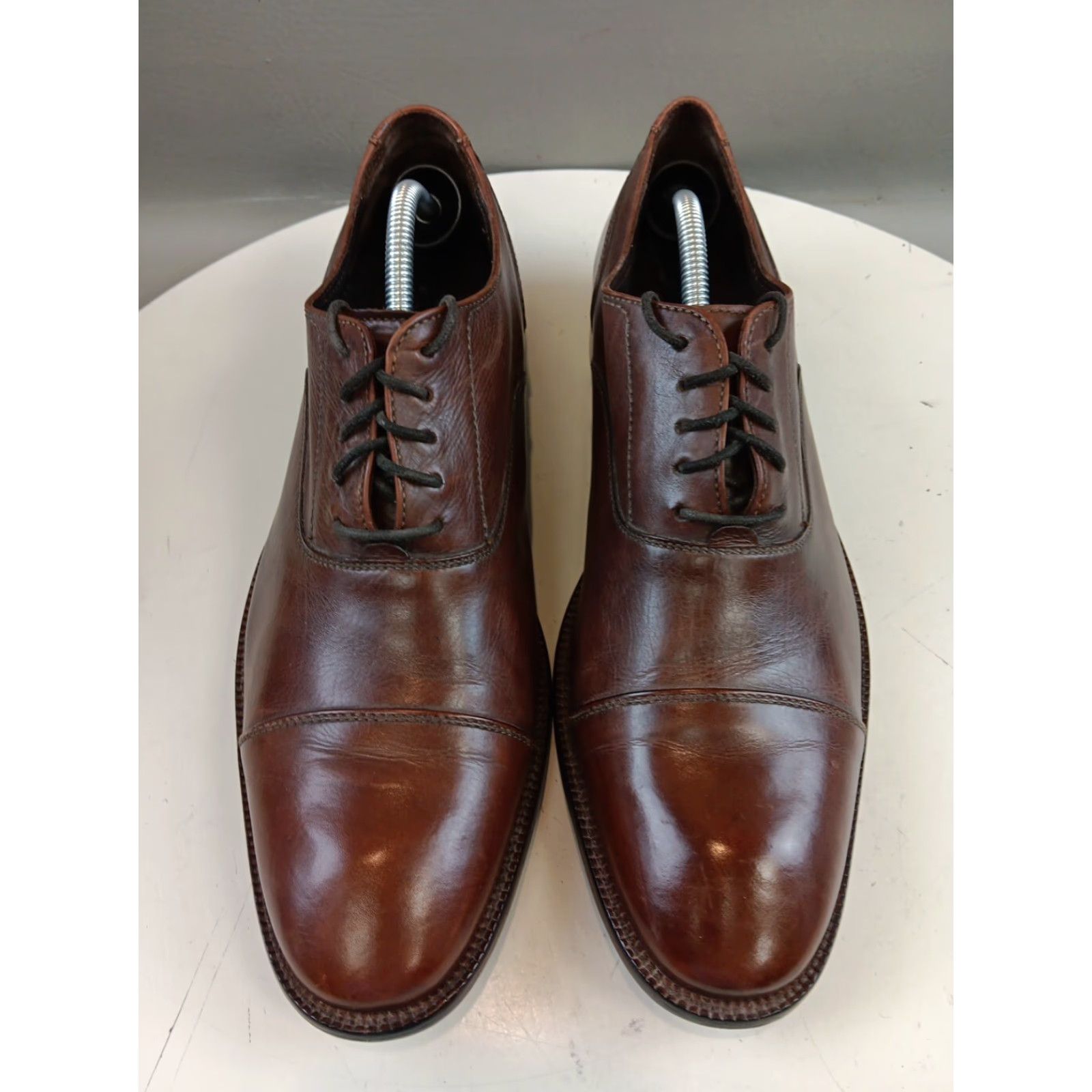 Cole Haan Cole Haan Nike Air Shoes Men 11 M Brown Cap Toe Oxford Leather Workwear Shoes Size ONE SIZE - 6 Thumbnail