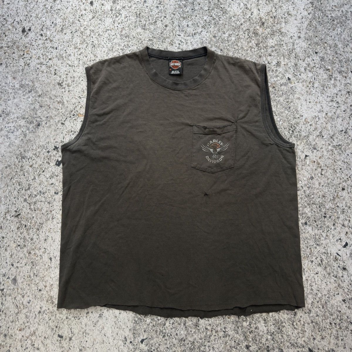 Harley Davidson Harley Thrashed Faded Destroyed Tank ERD Grunge Chrome Size US XXL / EU 58 / 5 - 6 Thumbnail