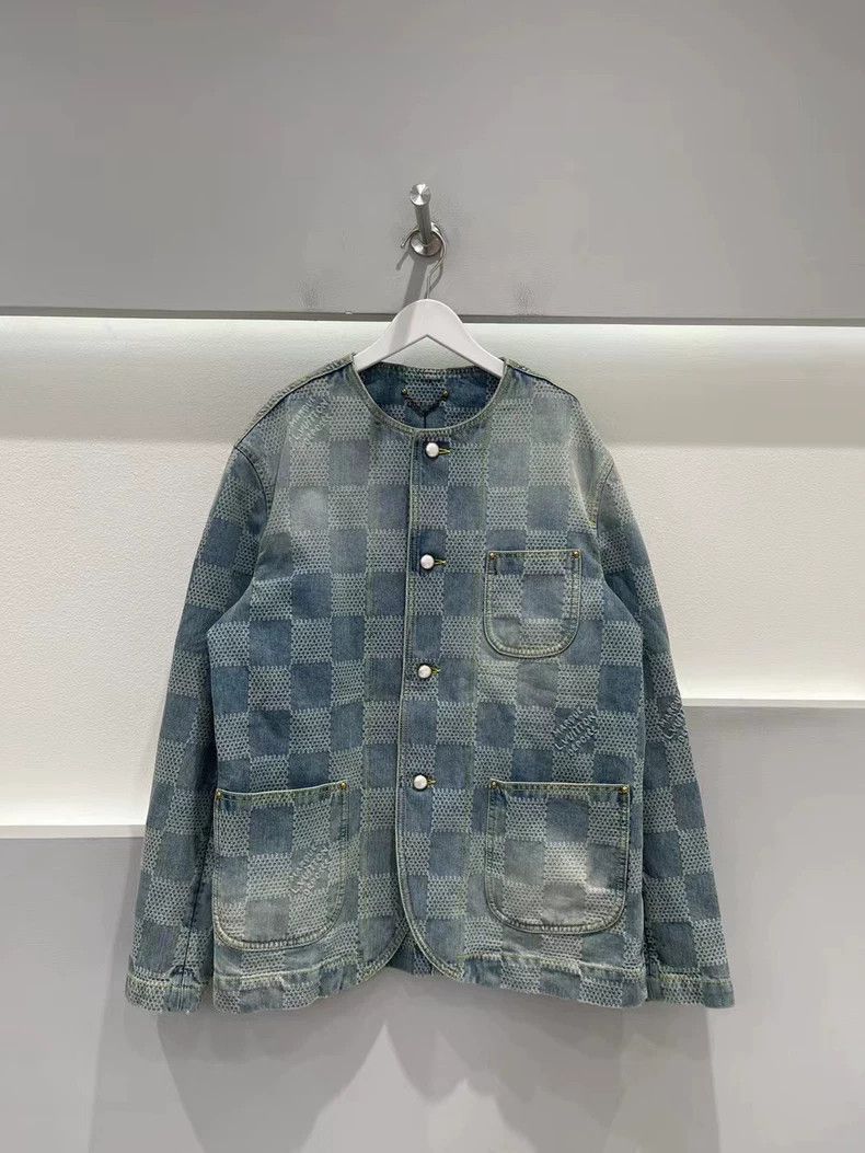 Louis Vuitton Louis Vuitton Faye Tung checkerboard pearl denim jacket 250 Size US S / EU 44-46 / 1 - 1 Thumbnail