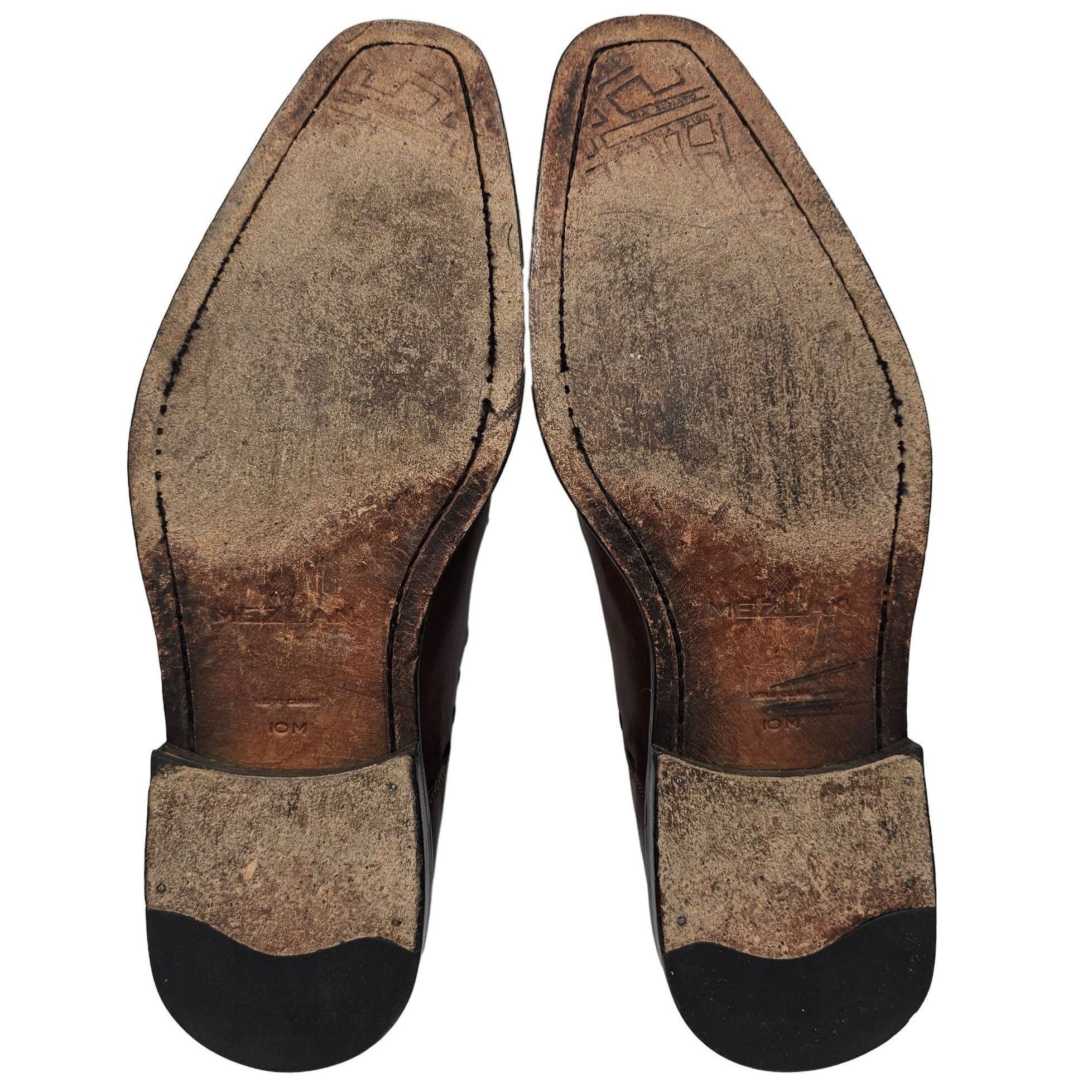 Mezlan Vintage Mezlan Spain Mens size 10M Brown Leather Dress Shoes Size US 10 / EU 43 - 3 Thumbnail