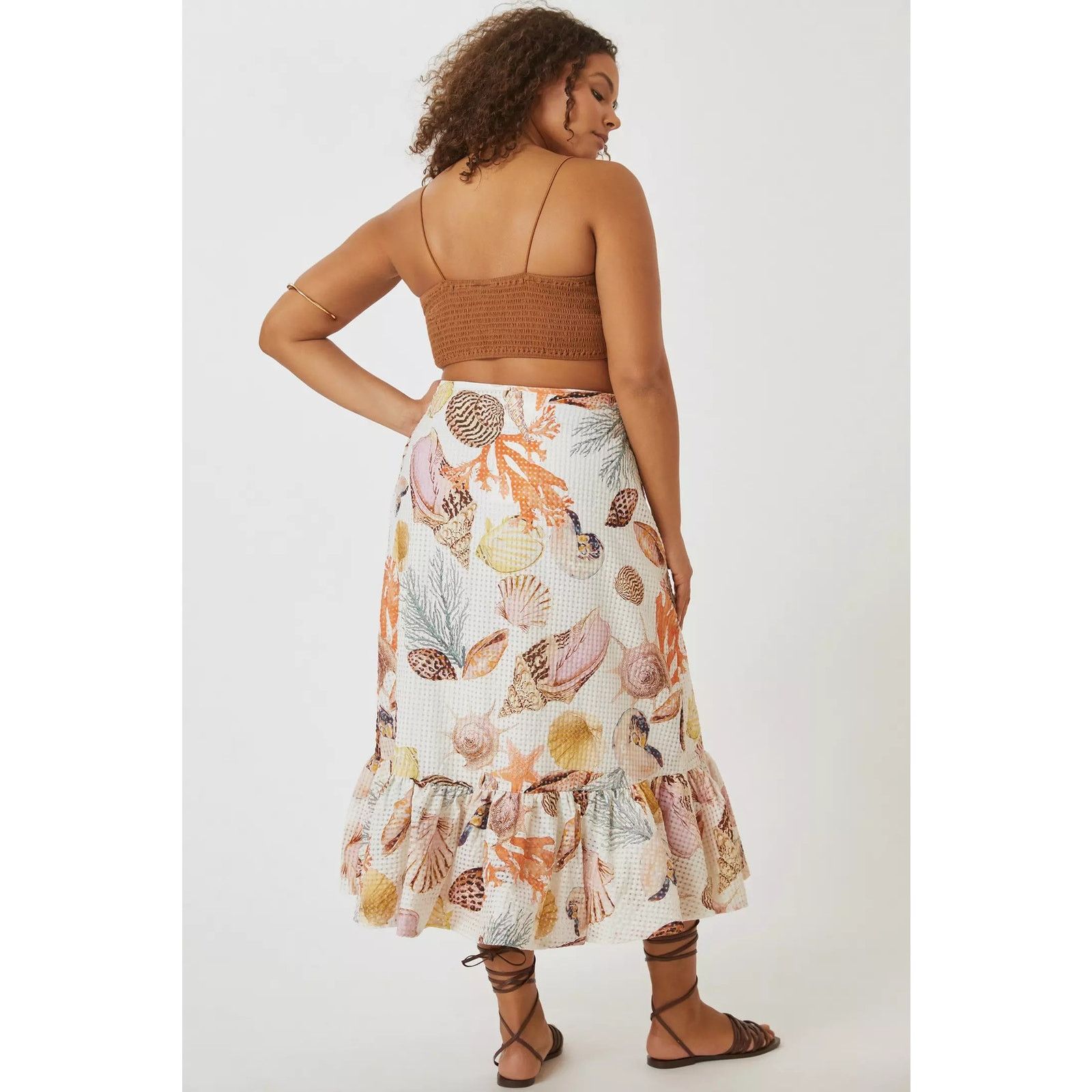 Anthropologie Anthropologie Maeve A-Line Wrap Midi Skirt $170 PLUS 16W Size 38" / US 16 / IT 52 - 4 Thumbnail