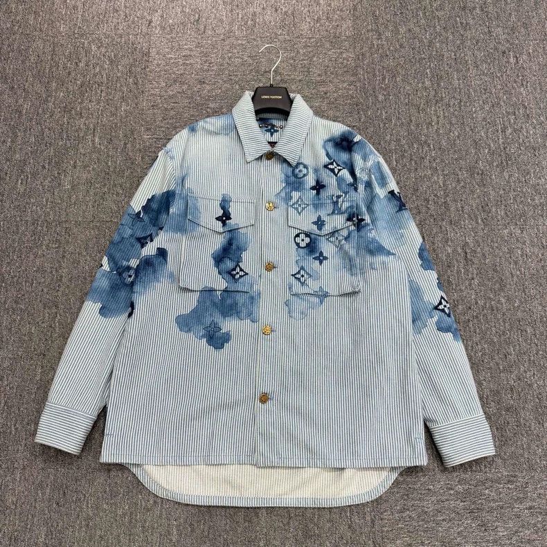 Louis Vuitton Louis Vuitton Ink Tri-flower Denim Jacket Size US M / EU 48-50 / 2 - 1 Thumbnail