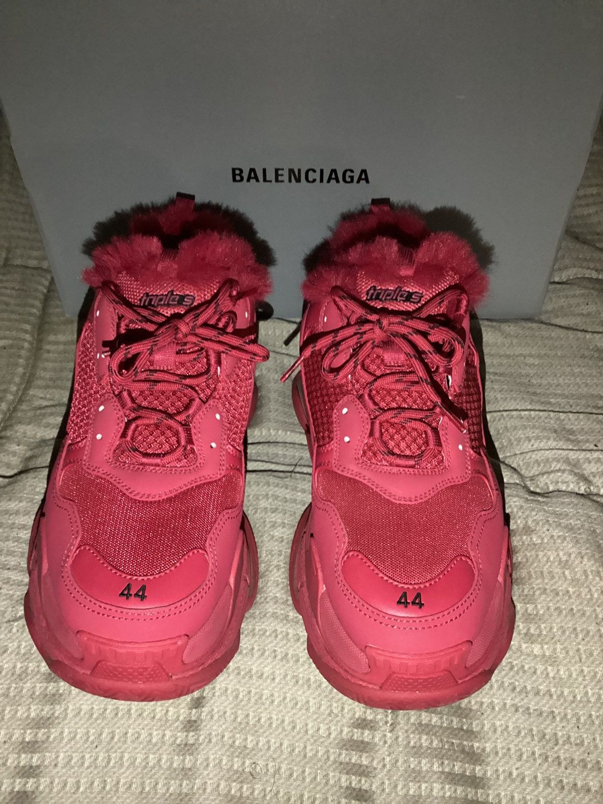 Balenciaga Balenciaga Triple S Faux Fur Size US 11 / EU 44 - 2 Thumbnail