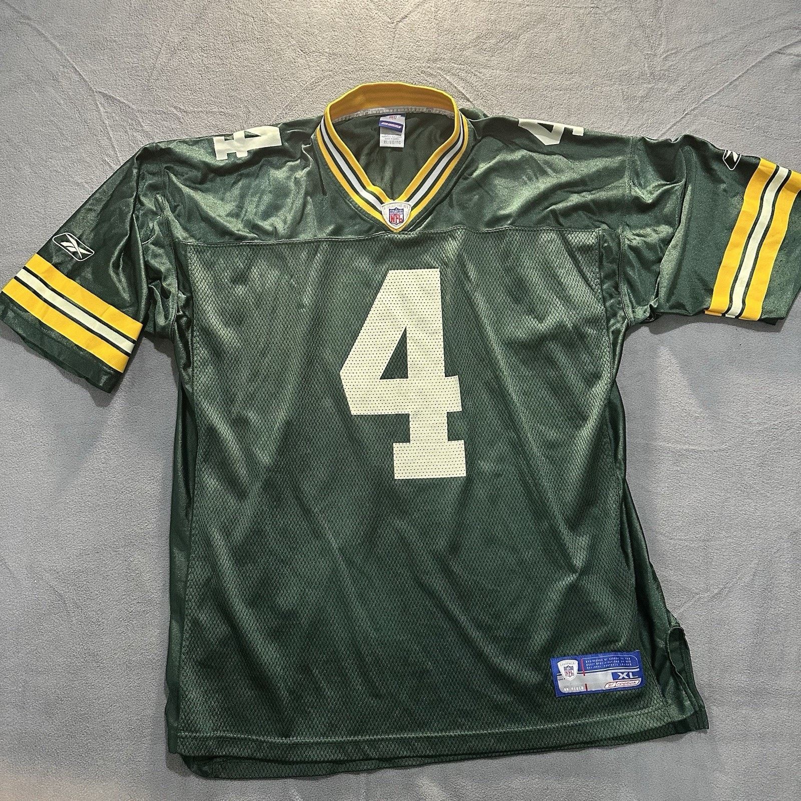 Reebok Vintage Brett Favre #4 Green Bay Packers Reebok Jersey XL Size US XL / EU 56 / 4 - 1 Thumbnail