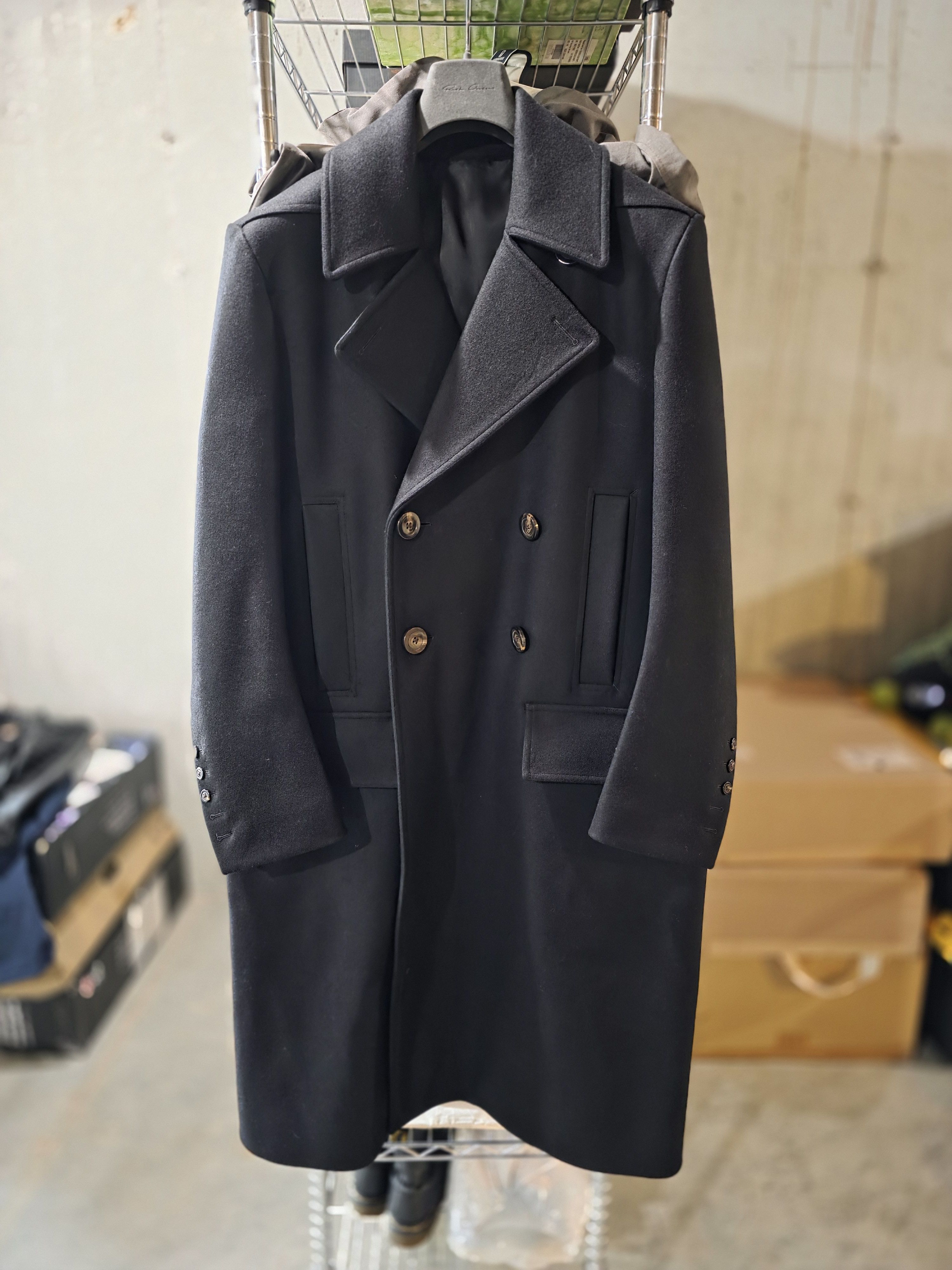 Rick Owens Rick Owens Slim Drella Wool Coat Black 52 Size US L / EU 52-54 / 3 - 6 Thumbnail