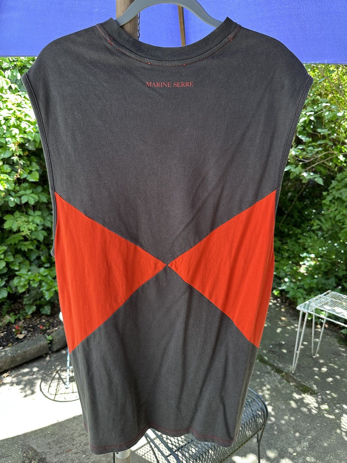 Marine Serre Red & Grey Diamond Cut Optic Moon Tank Top Size US L / EU 52-54 / 3 - 7 Thumbnail