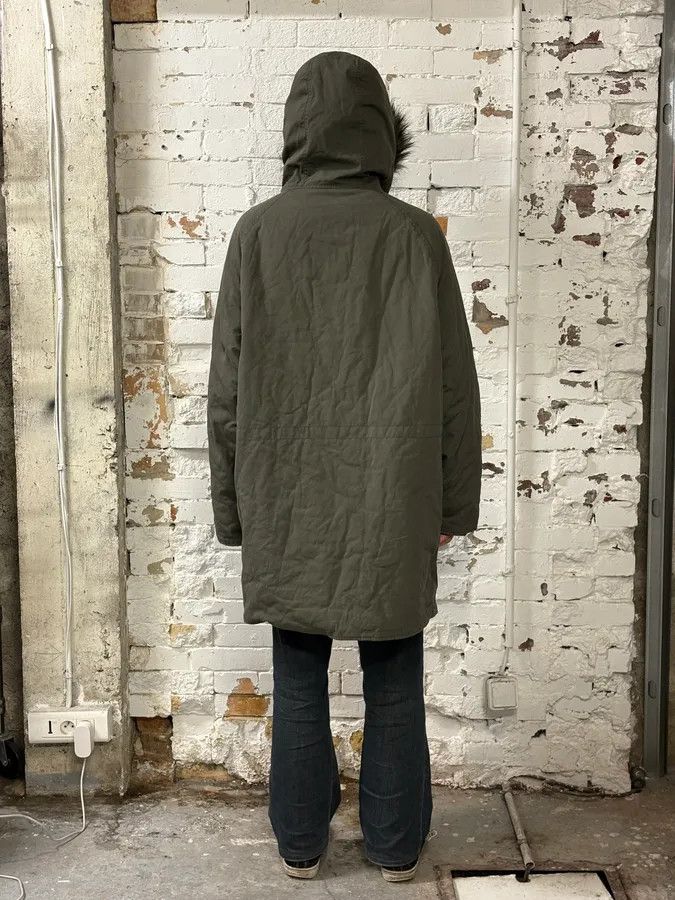 Dolce & Gabbana AW2003 Dolce & Gabbana Fur Hooded Khaki Green Long Coat Size US L / EU 52-54 / 3 - 3 Thumbnail