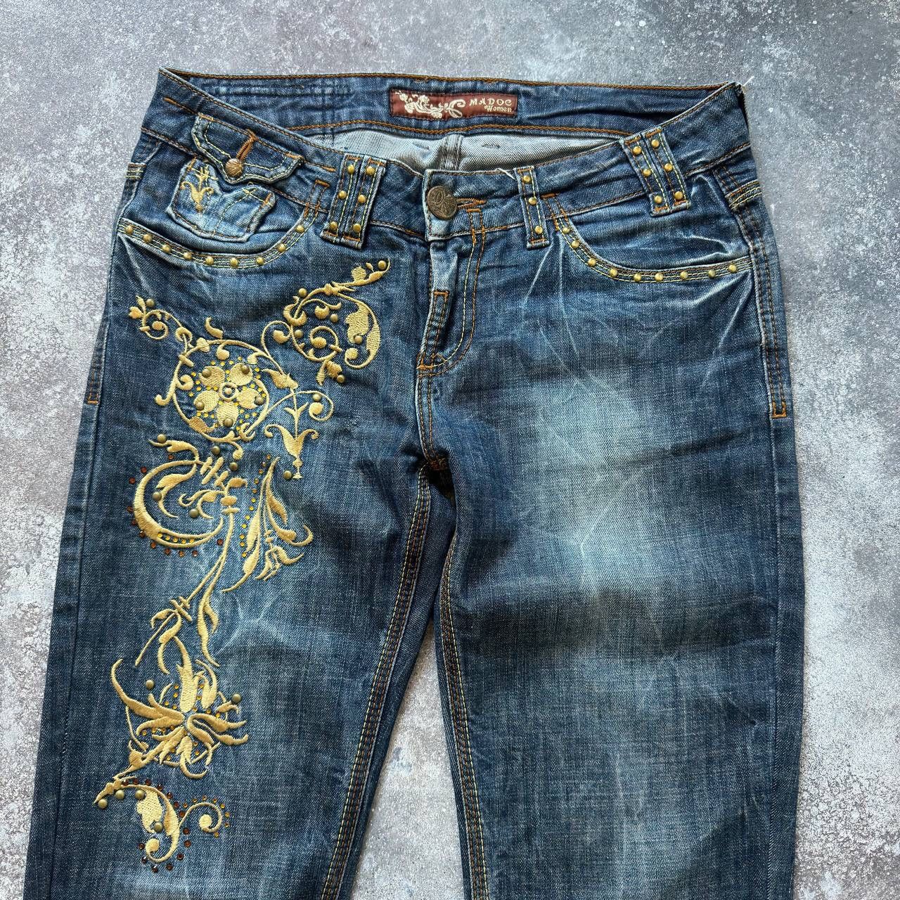20471120 × Hysteric Glamour × Japanese Brand Japanese Vintage Y2K Low Rise Washed Denim Jeans Size 29" - 2 Thumbnail