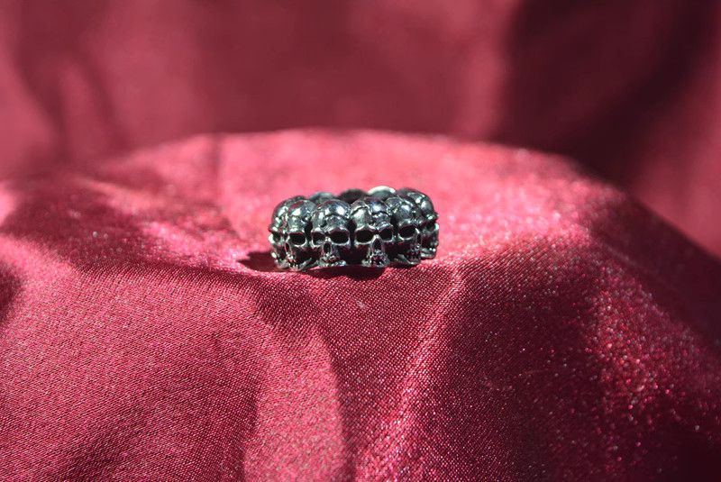 Jewelry Skull Vibe Jewelry Rings Open Size Chrome Ring (Size 7-13) Size ONE SIZE - 5 Thumbnail