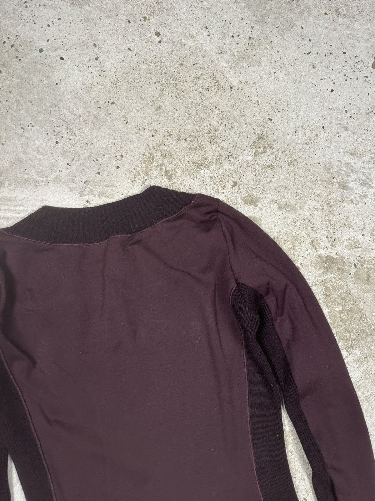 Moncler Vintage 90s Moncler Burgundy Top Long Sleeve Logo Size S / US 4 / IT 40 - 12 Thumbnail