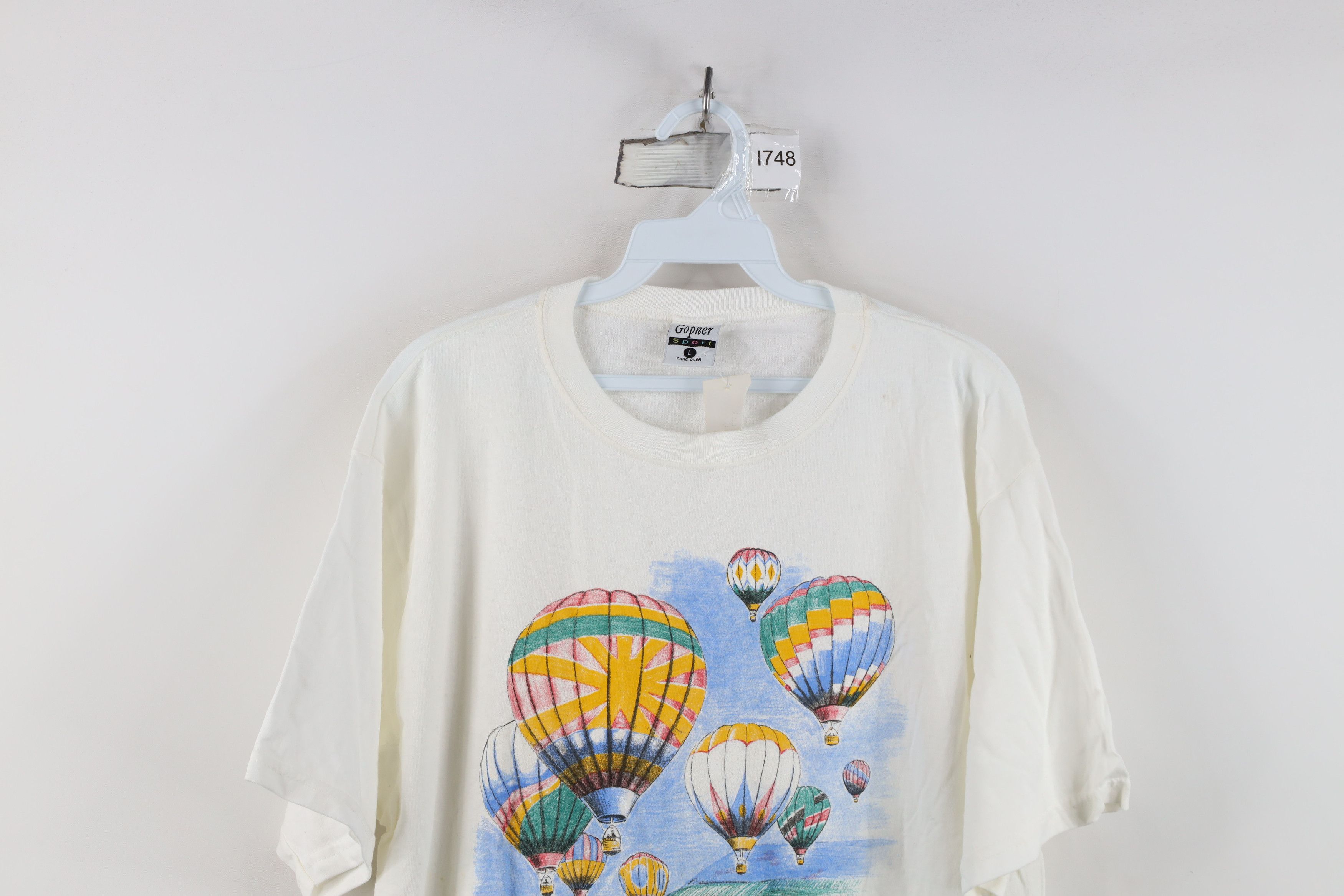 Vintage Deadstock Vintage 90s Streetwear Air Balloon T-Shirt USA Size L / US 10 / IT 46 - 2 Thumbnail