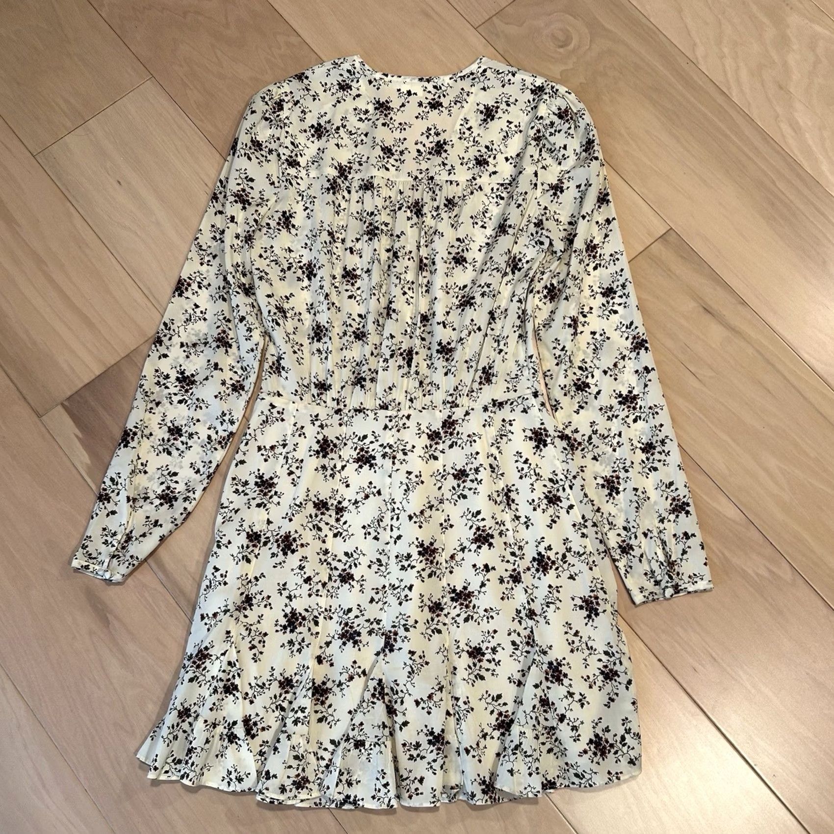 Veronica Beard Veronica Beard Riggins Floral Silk Crepe Flounce Hem Mini Dress Women’s 0 Size XS / US 0-2 / IT 36-38 - 3 Thumbnail
